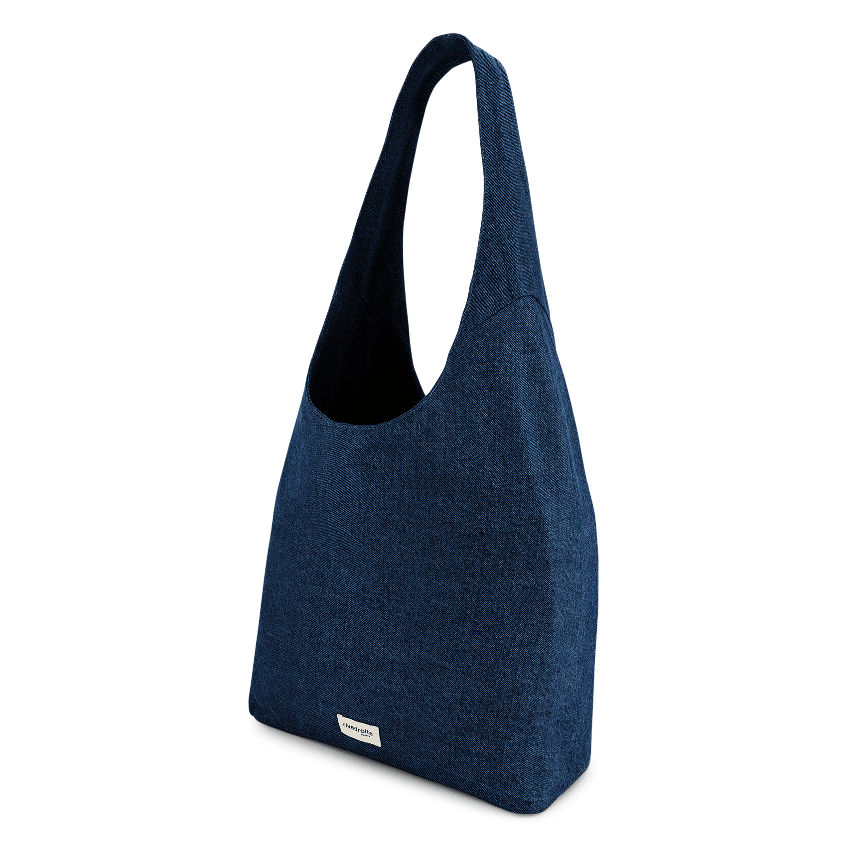 Shoulder bag in blended recycled cotton RIVEDROITE PARIS Blue