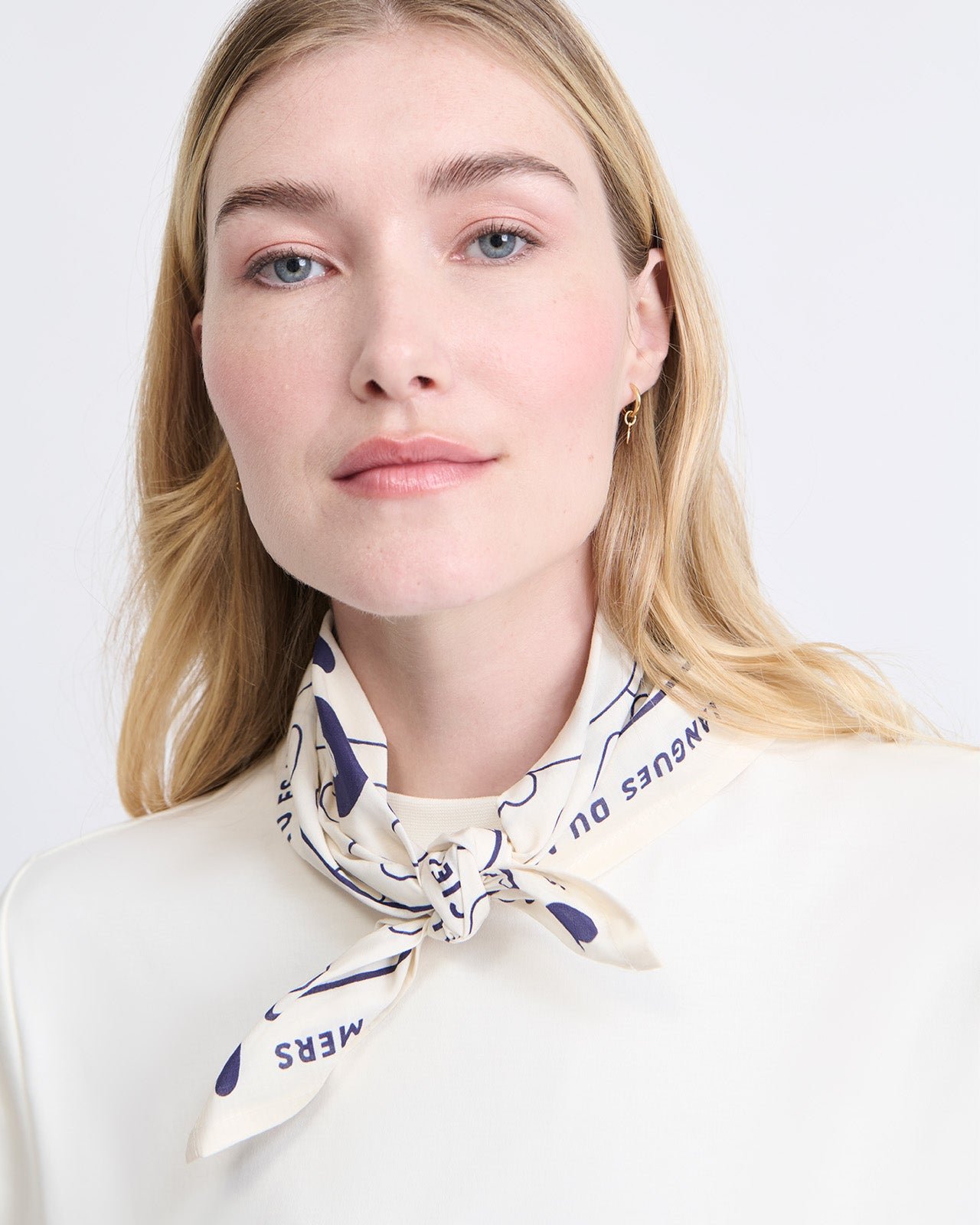 Bandana poème je t'aime mama EMOI EMOI Blanc