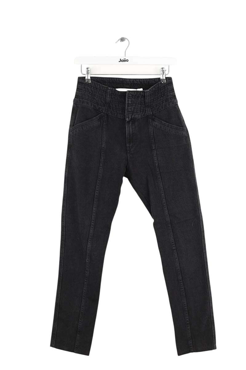 - Straight-leg jeans
- 5 pockets
- Straight cut
- Faded effect IRO - Seconde Main Black