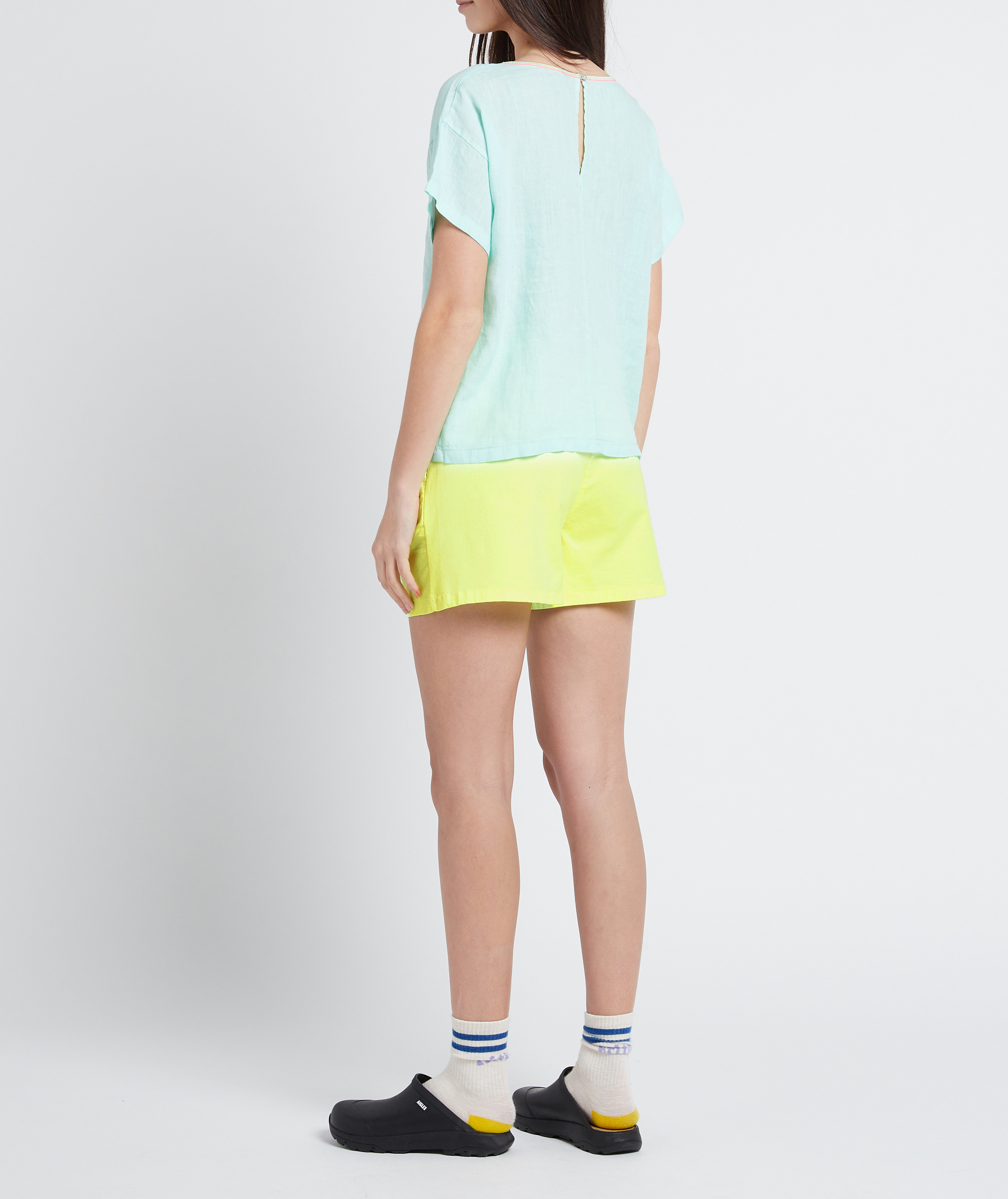 Straight-leg cotton shorts DR BLOOM Multicolored