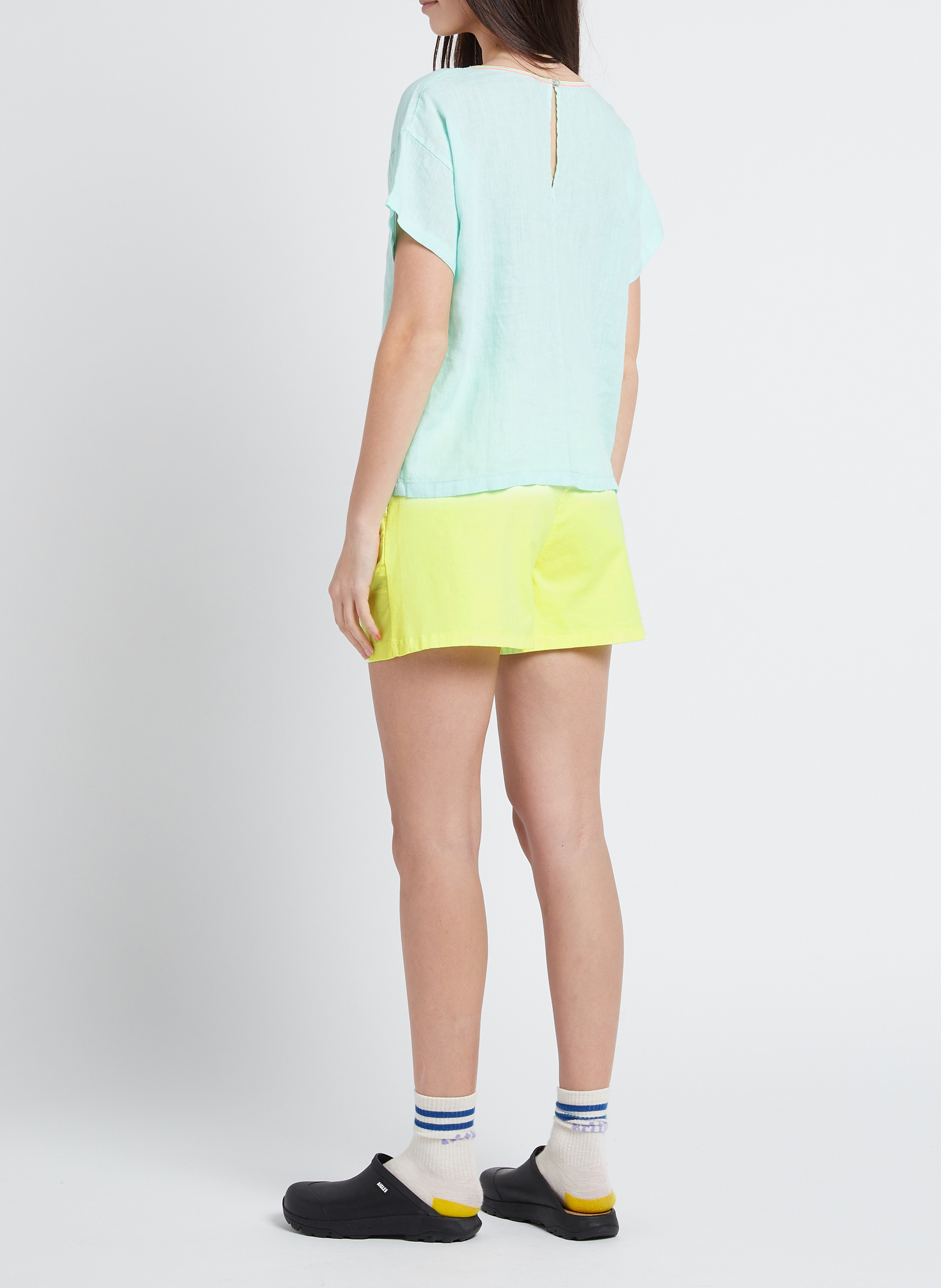 Straight-leg cotton shorts DR BLOOM Multicolored