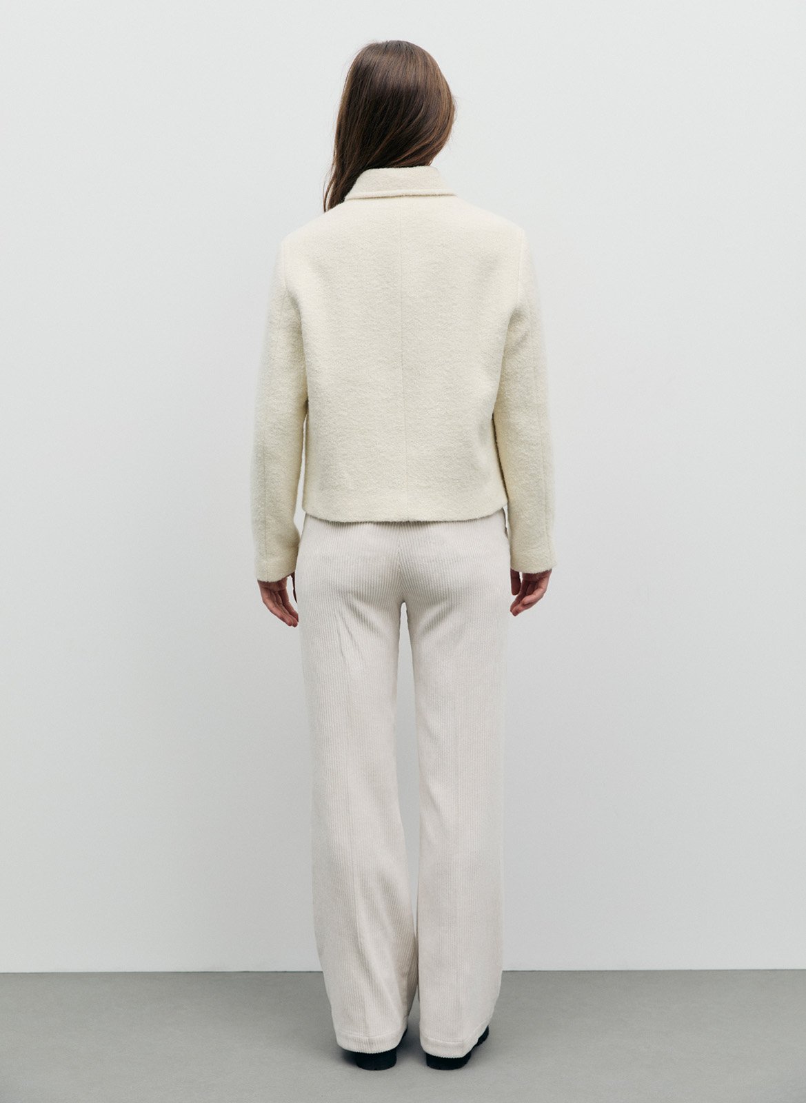 Veste droite col classique en maille GERARD DAREL Beige