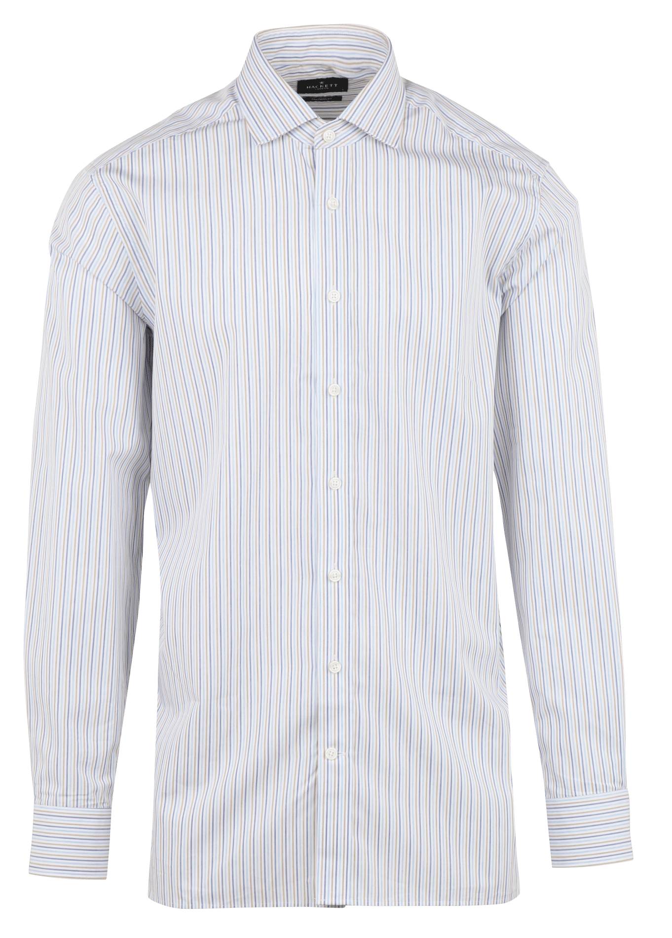 Gestreifte Baumwollbluse mit klassischem Kragen HACKETT Blau