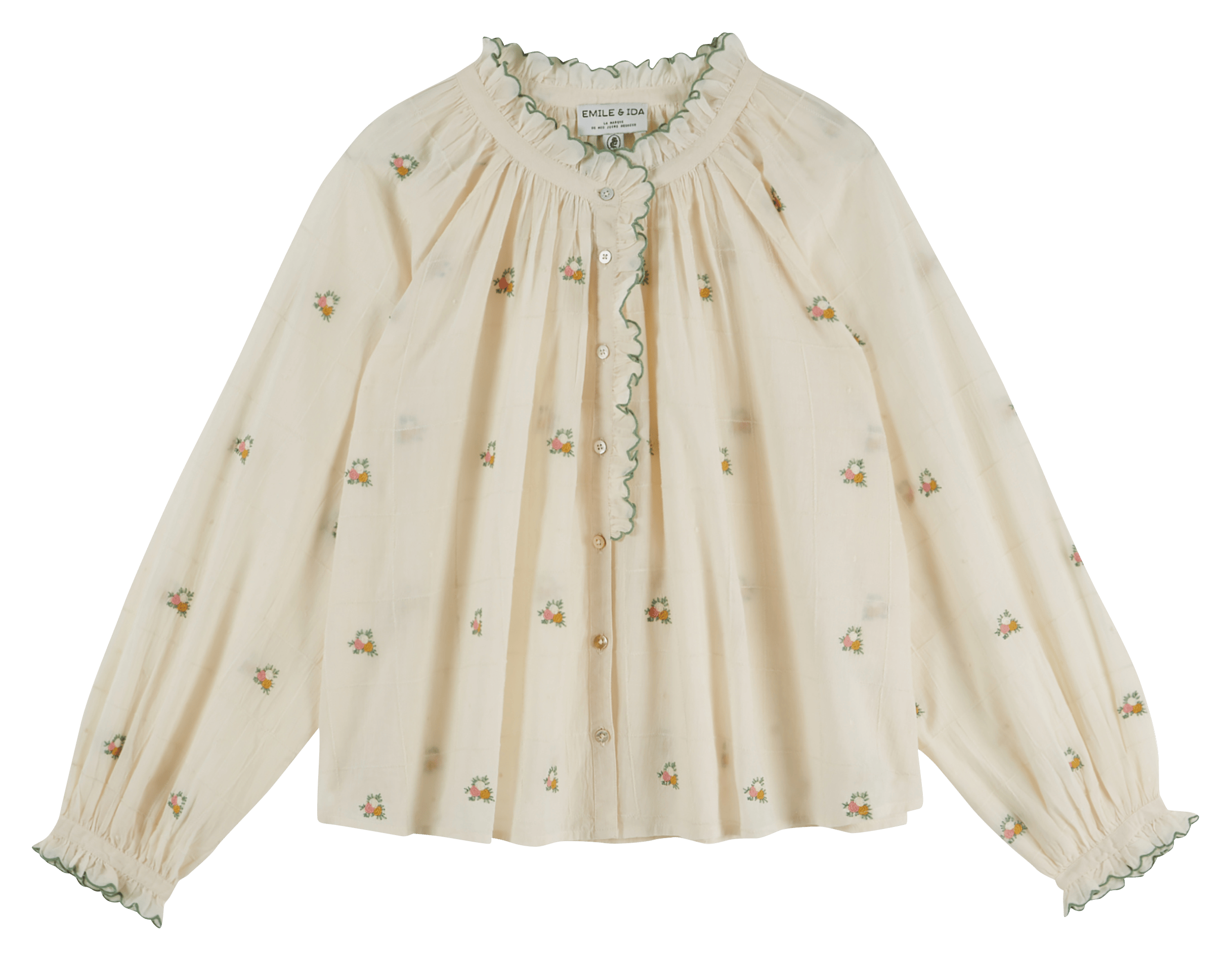 Blouse col rond en coton EMILE ET IDA
