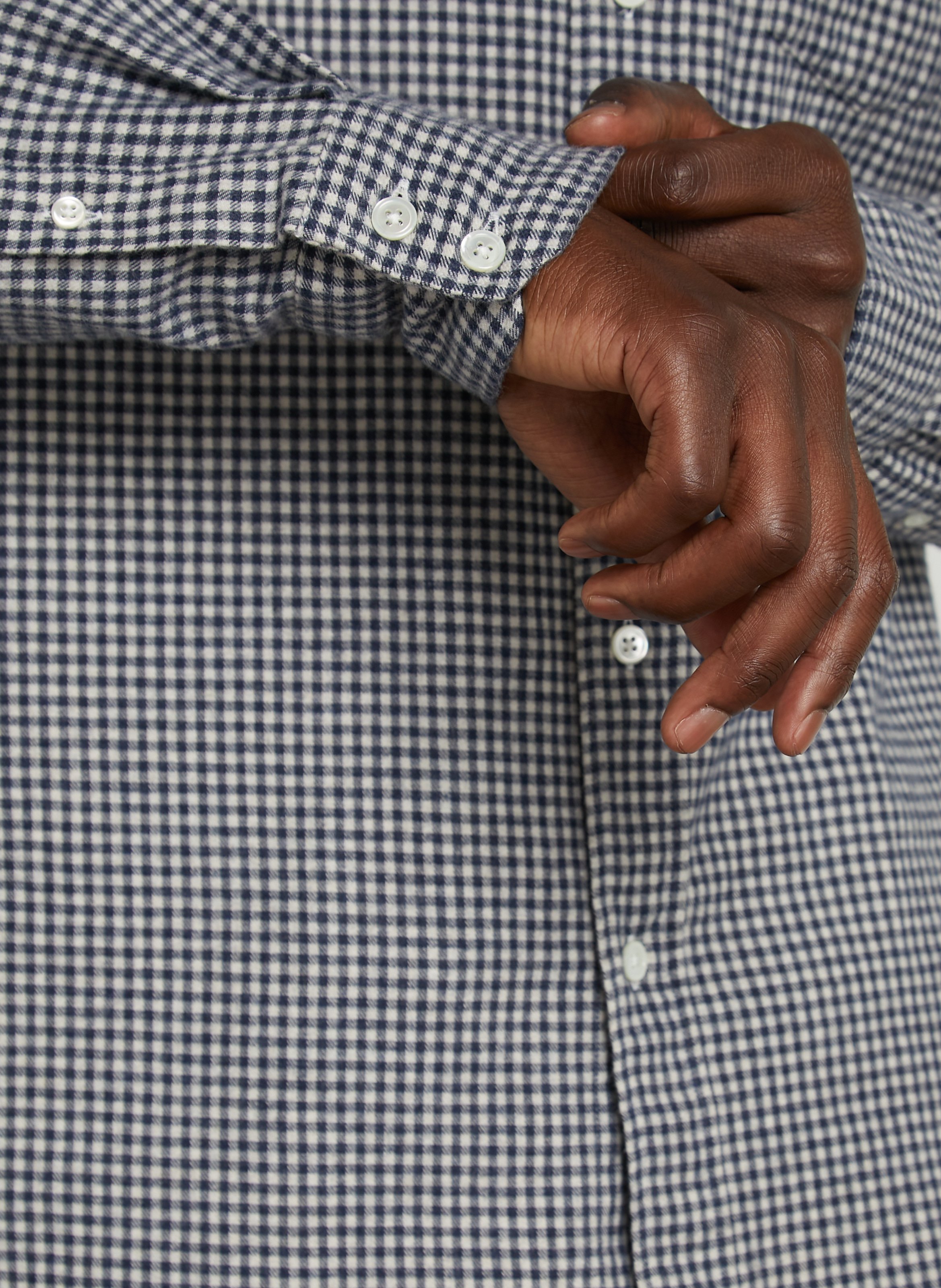 Chemise col classique en coton HARTFORD Bleu