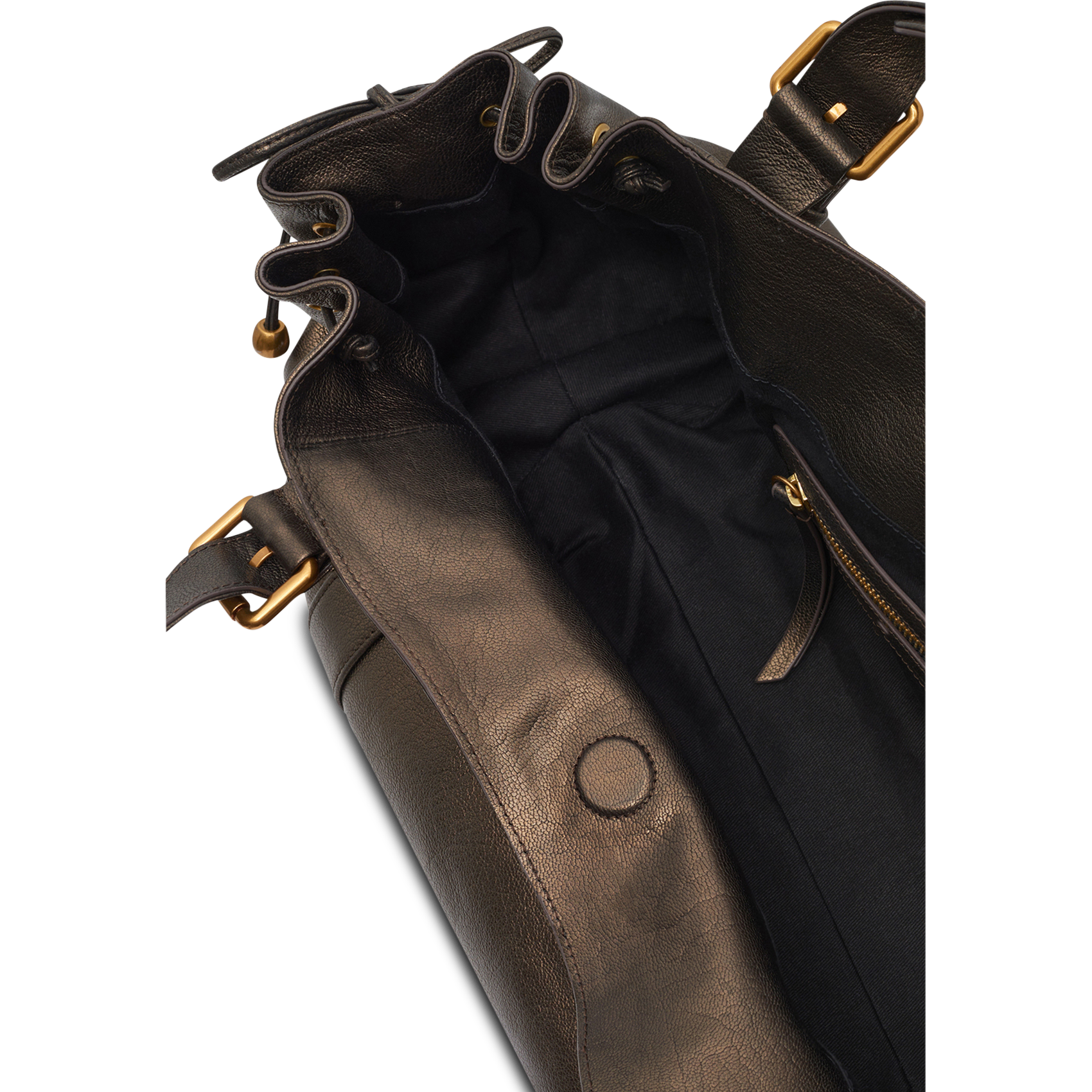 Handtasche aus Metallic-Leder GERARD DAREL Golden