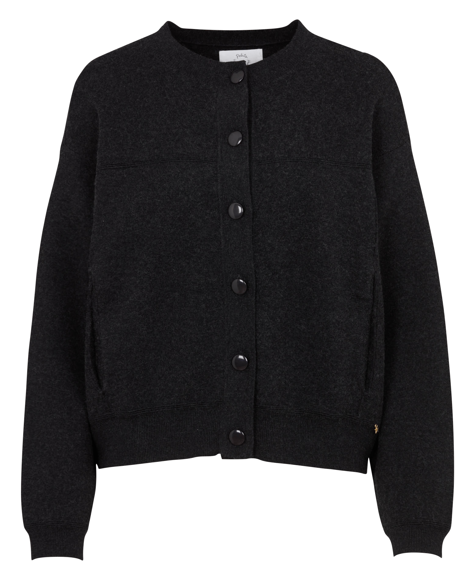 Plain oversized buttoned cardigan DES PETITS HAUTS Grey