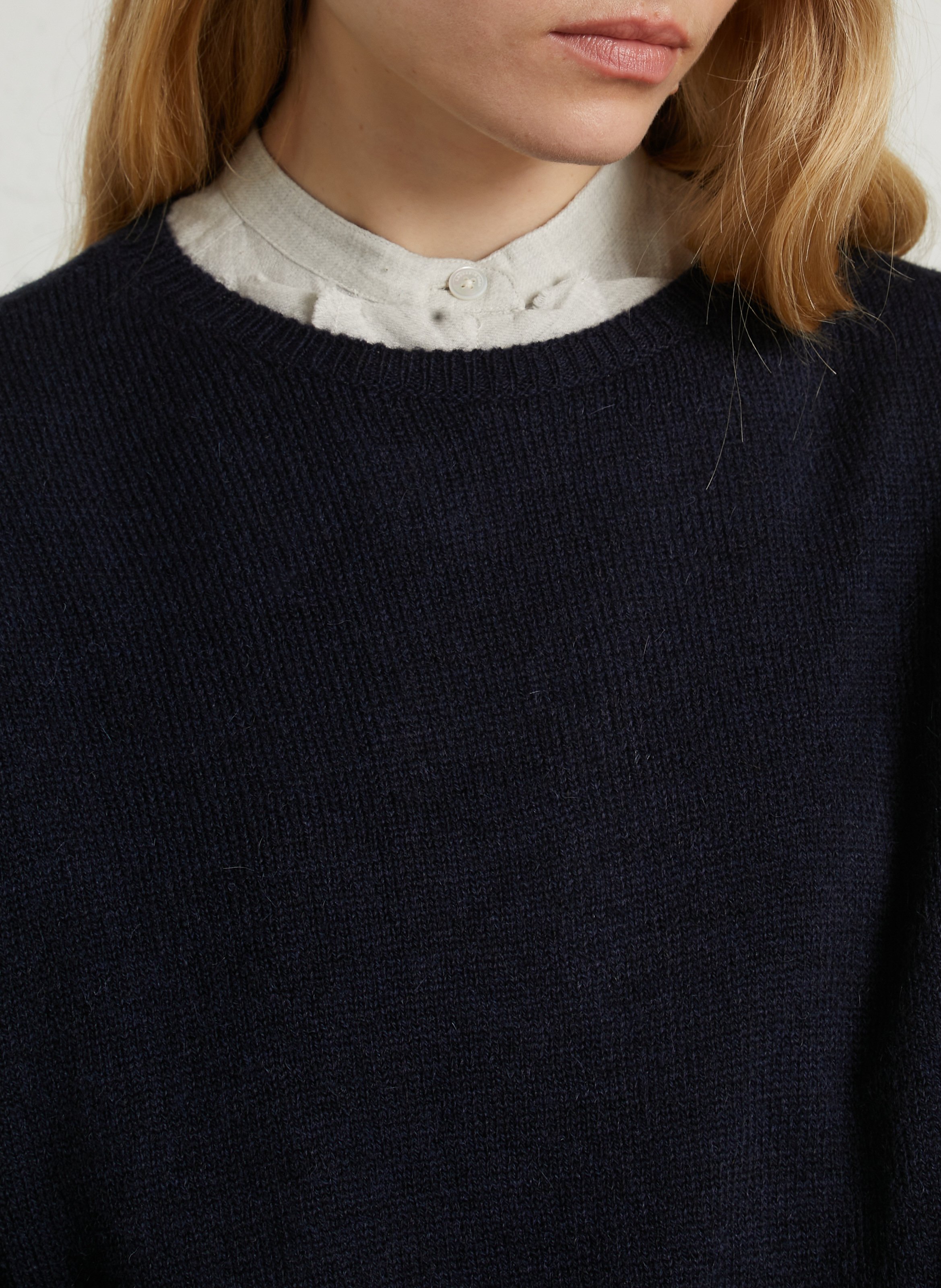 Round-neck wool-blend sweater MASSCOB Blue