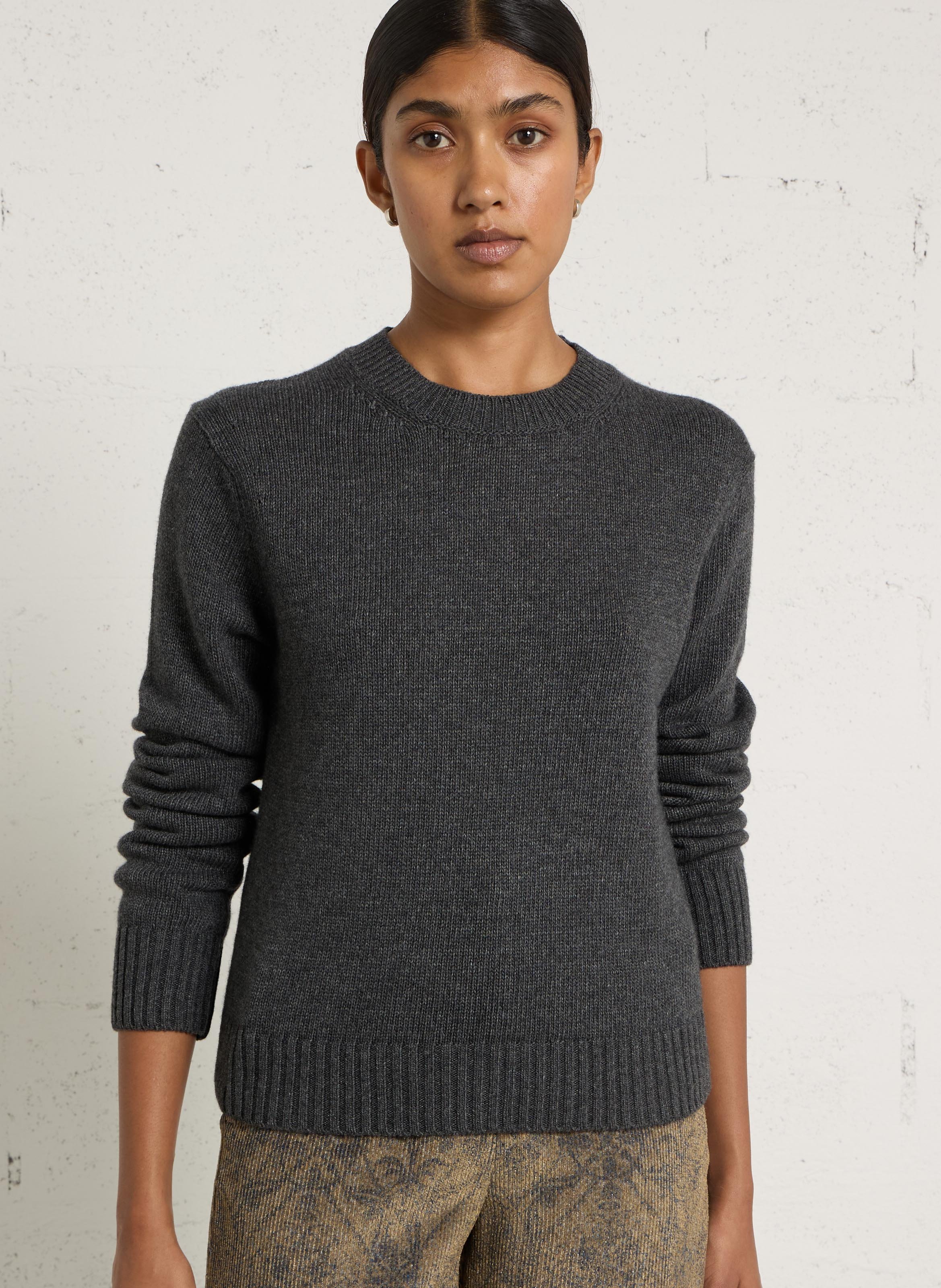 Pull droit col rond MOMONI Gris