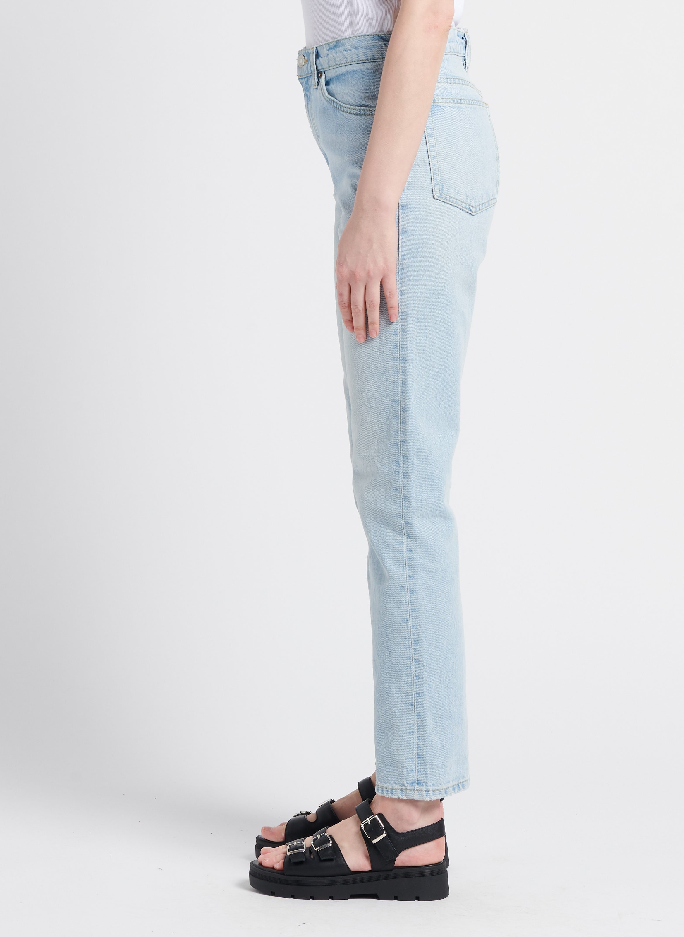 Jean droit en coton RE/DONE Jean Délavé