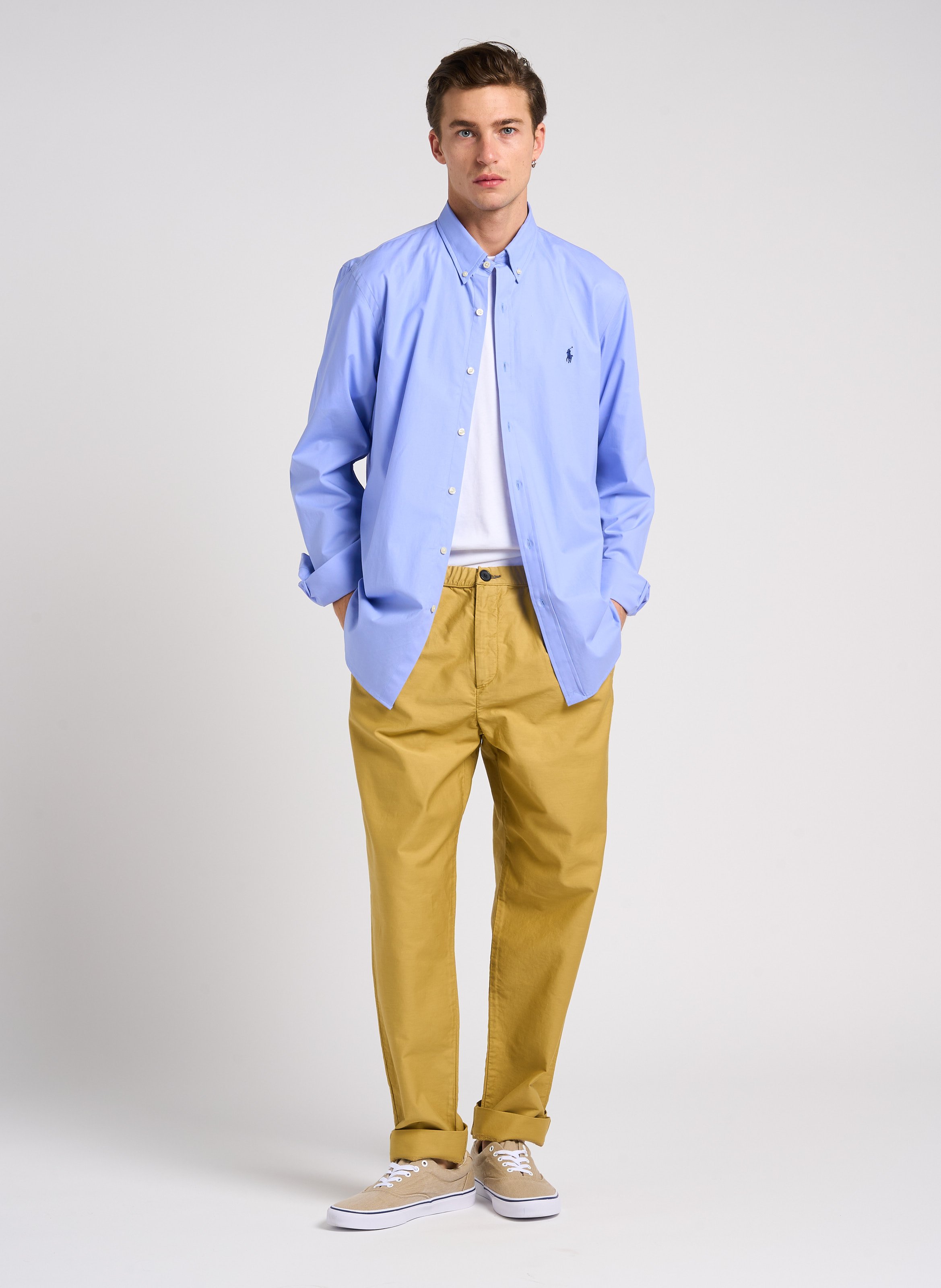 Straight-leg cotton pants PAUL SMITH Khaki