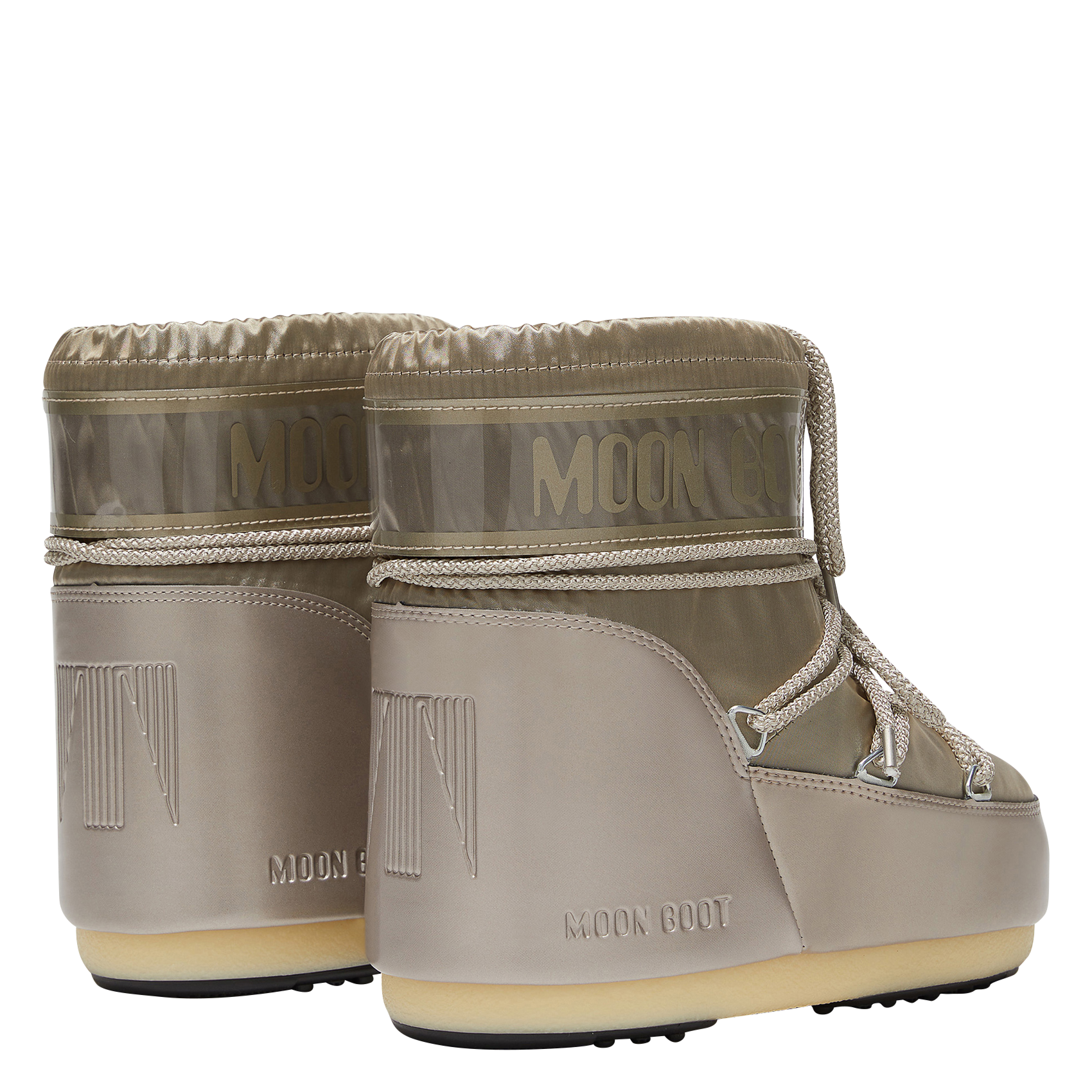 Bottines à lacets métallisées MOON BOOT Doré