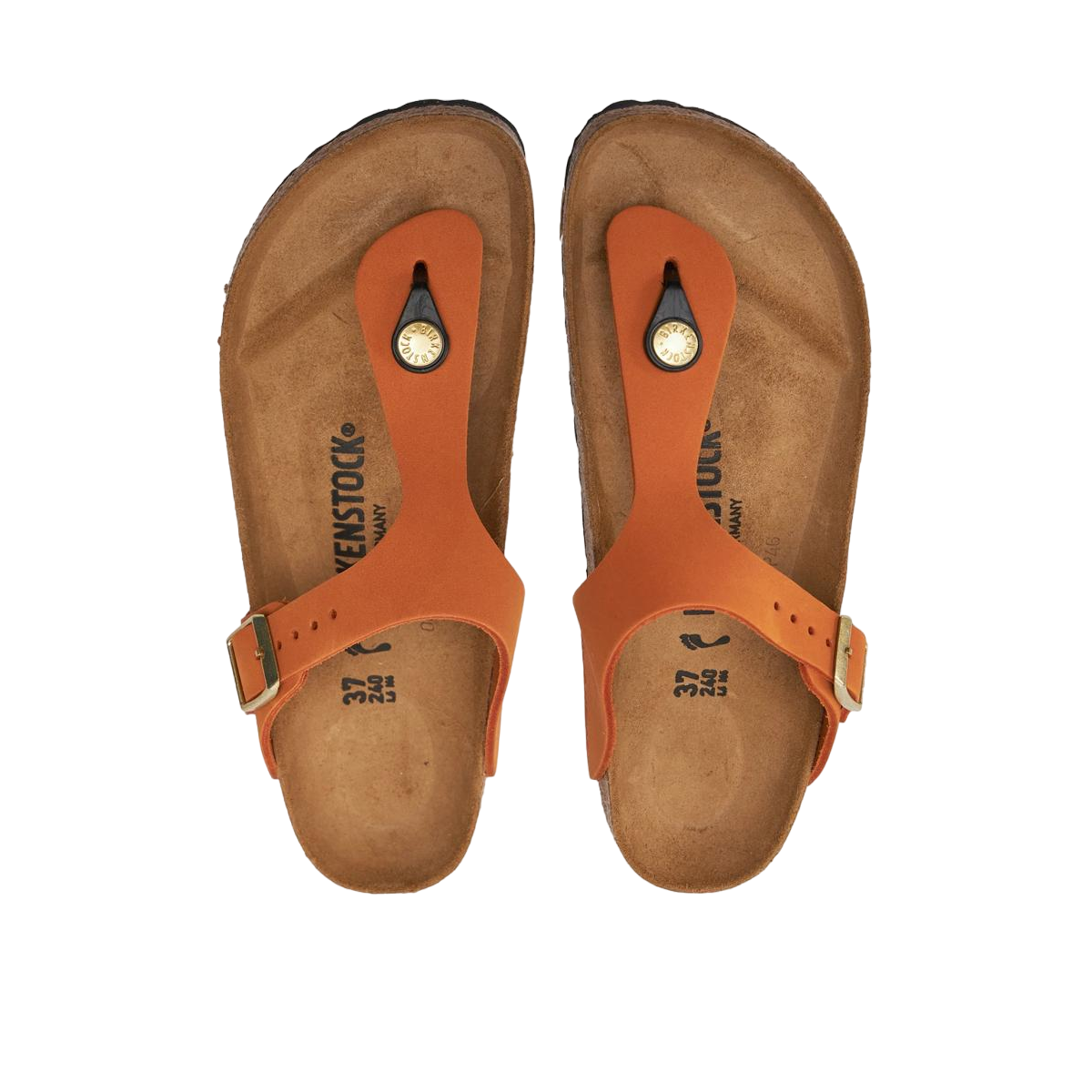 Faux leather sandals BIRKENSTOCK Orange