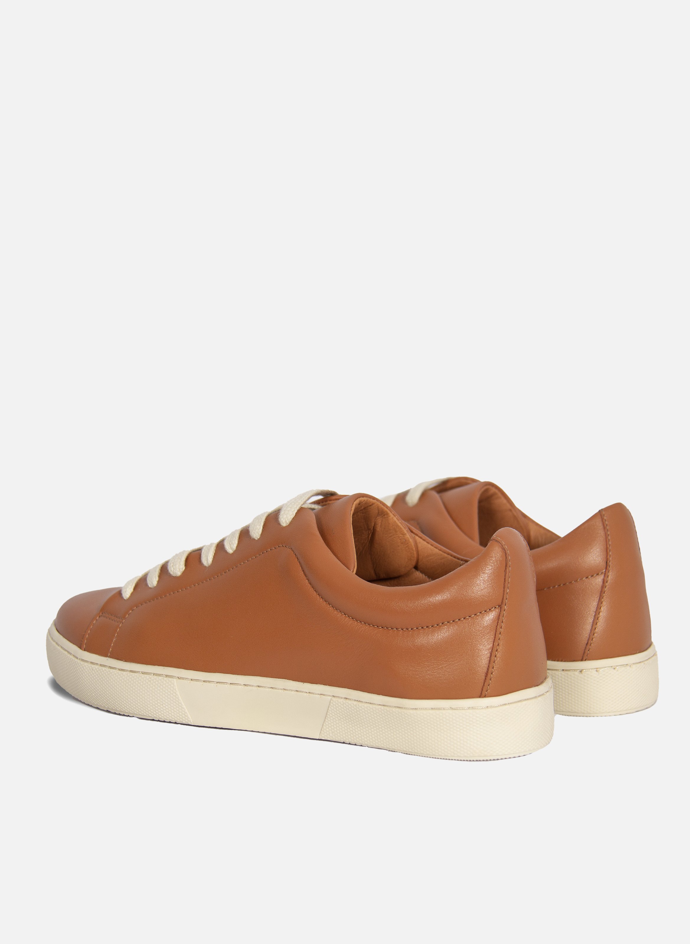 Lace-up leather tennis shoes JULES & JENN Brown