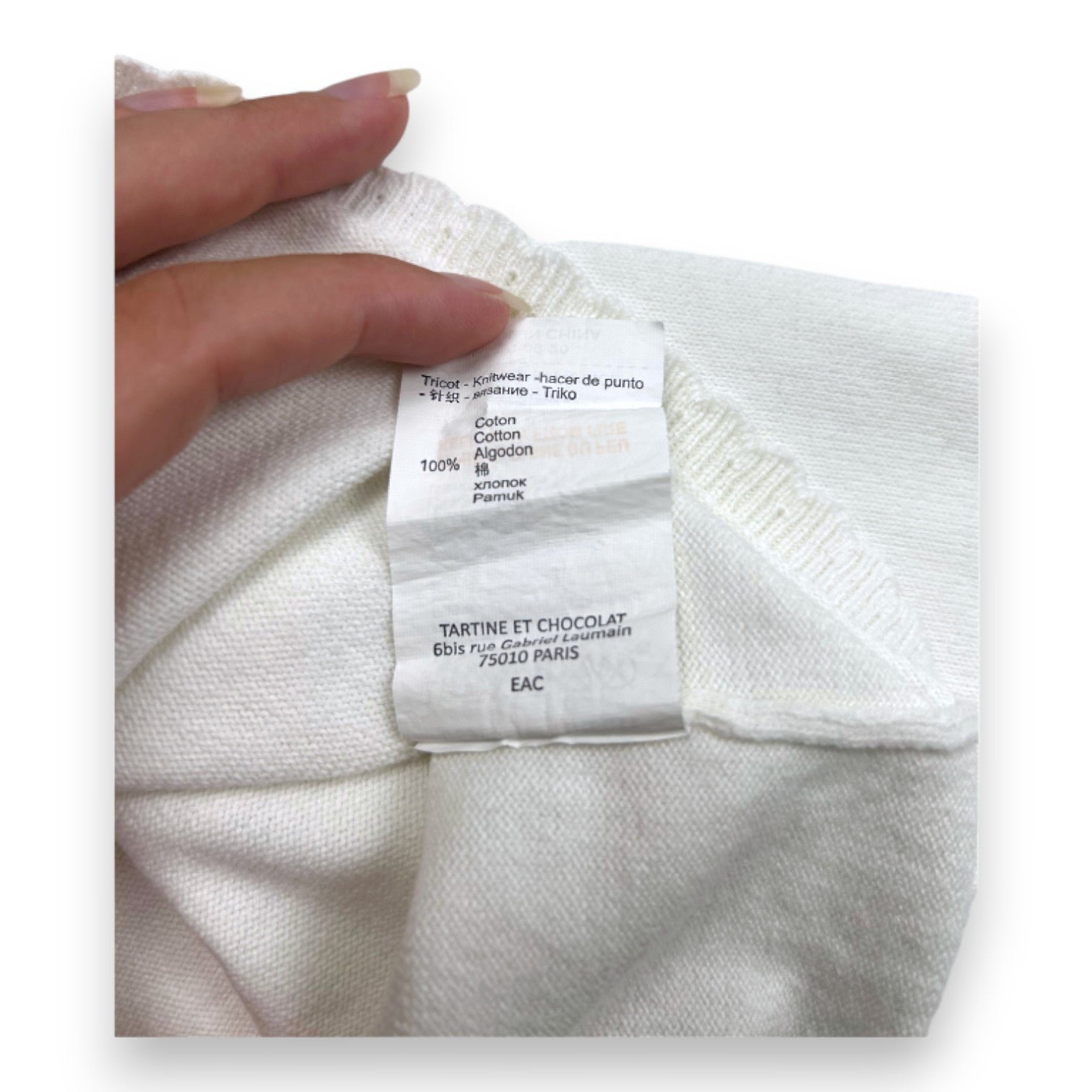 White Baby Cardigan - 18 months TARTINE ET CHOCOLAT - seconde-main White