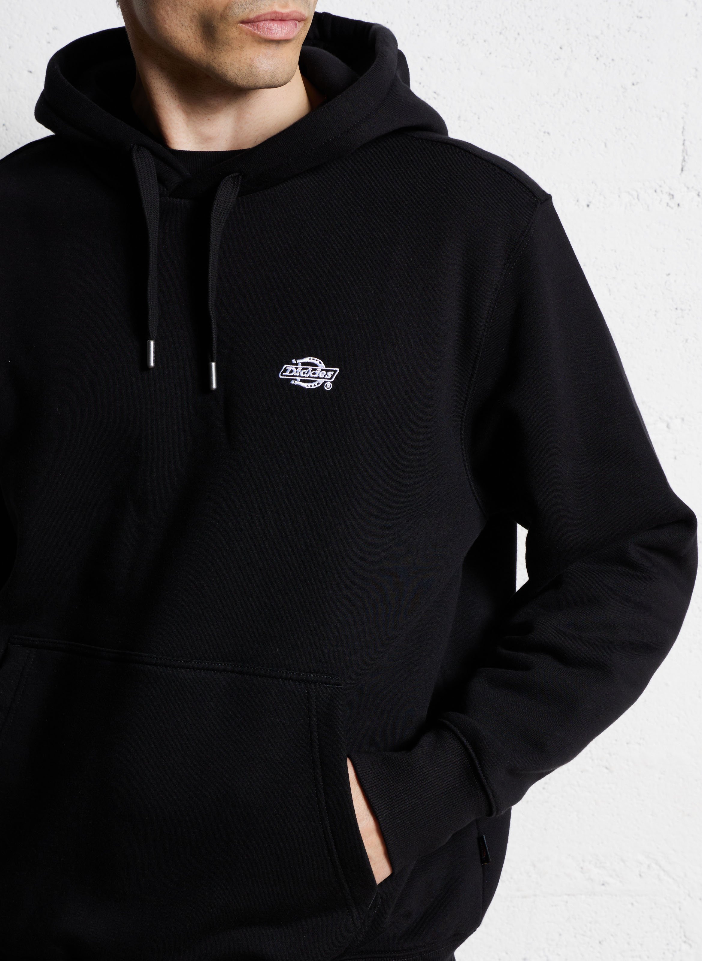Sweat à capuche droite en coton mélangé DICKIES Noir