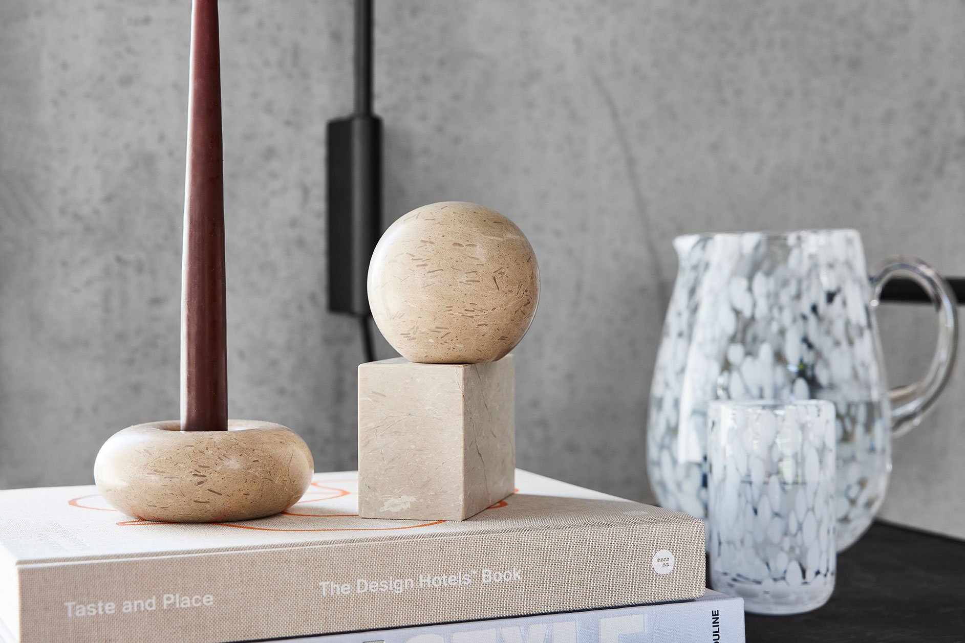 Round marble bookend OYOY LIVING DESIGN Brown