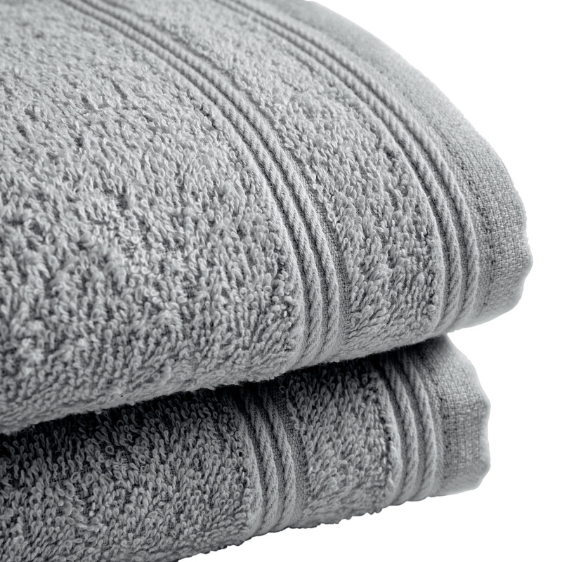 100% combed cotton hand towel COTON PUR Grey