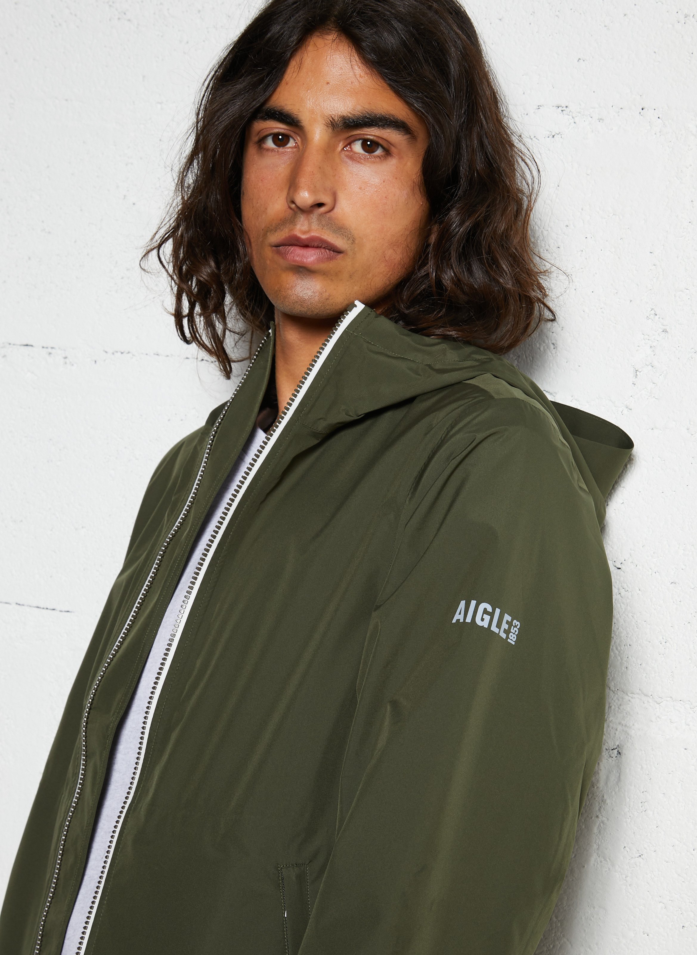 Veste imperméable zippée à capuche AIGLE Vert