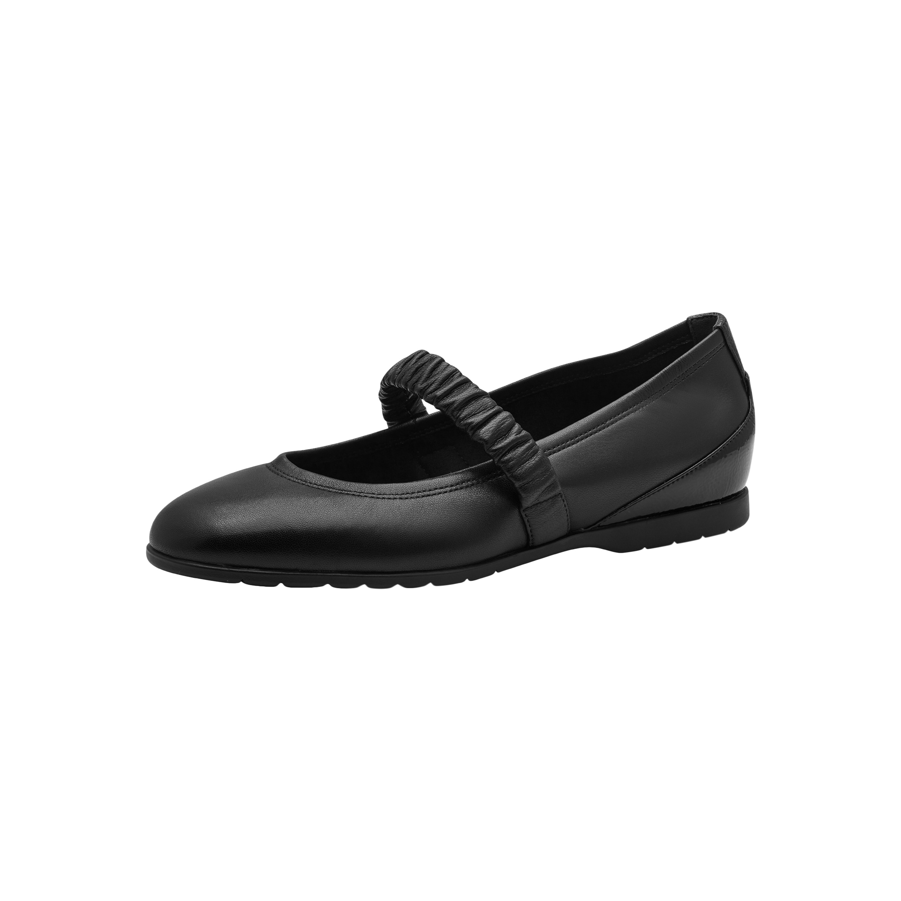 Leather ballet pumps TAMARIS Black