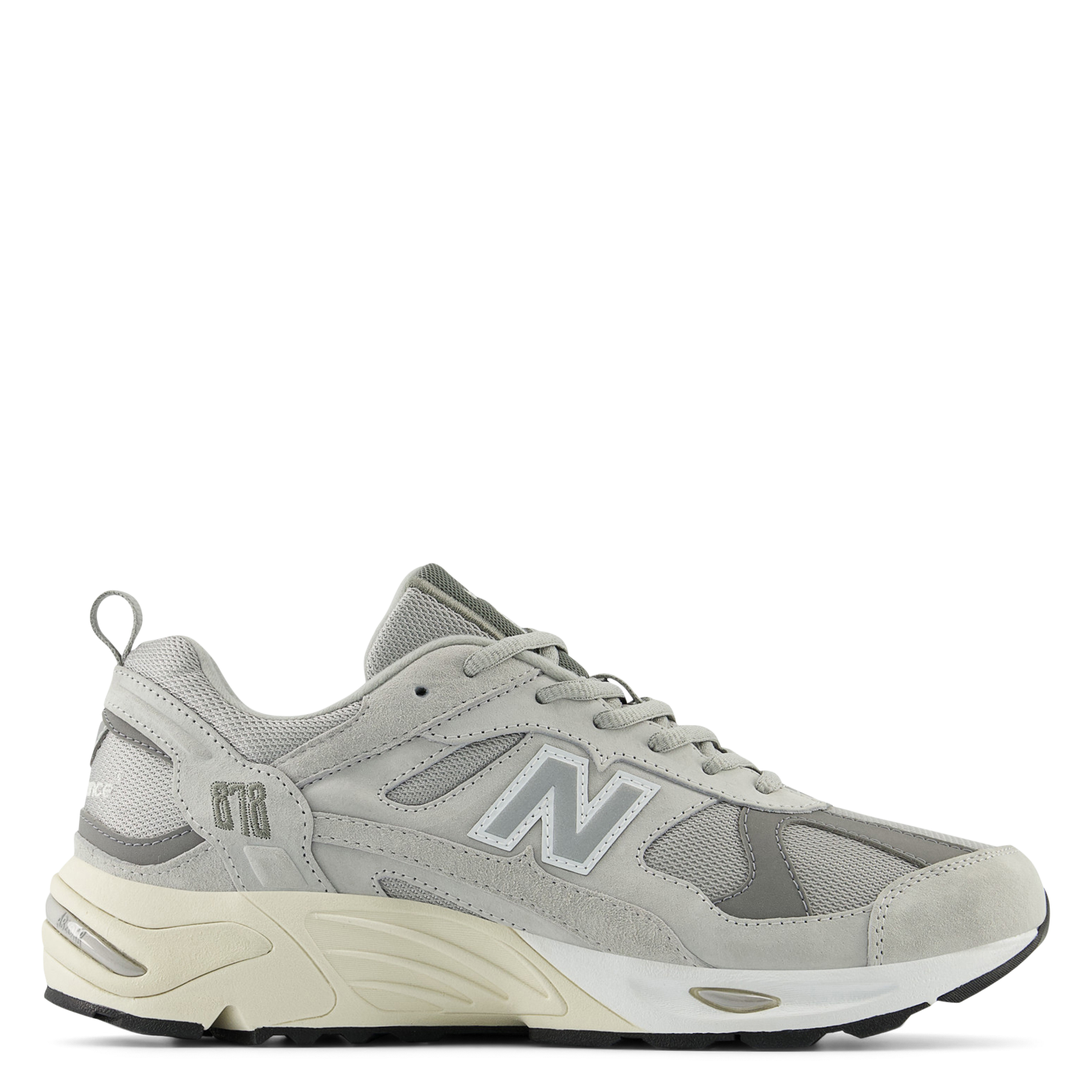Low-top leather mix sneakers NEW BALANCE Grey