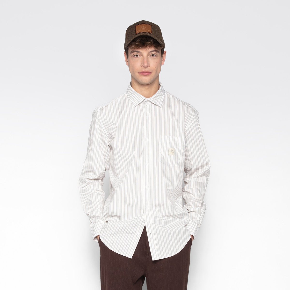 Long-sleeved striped shirt SERGE BLANCO Blue