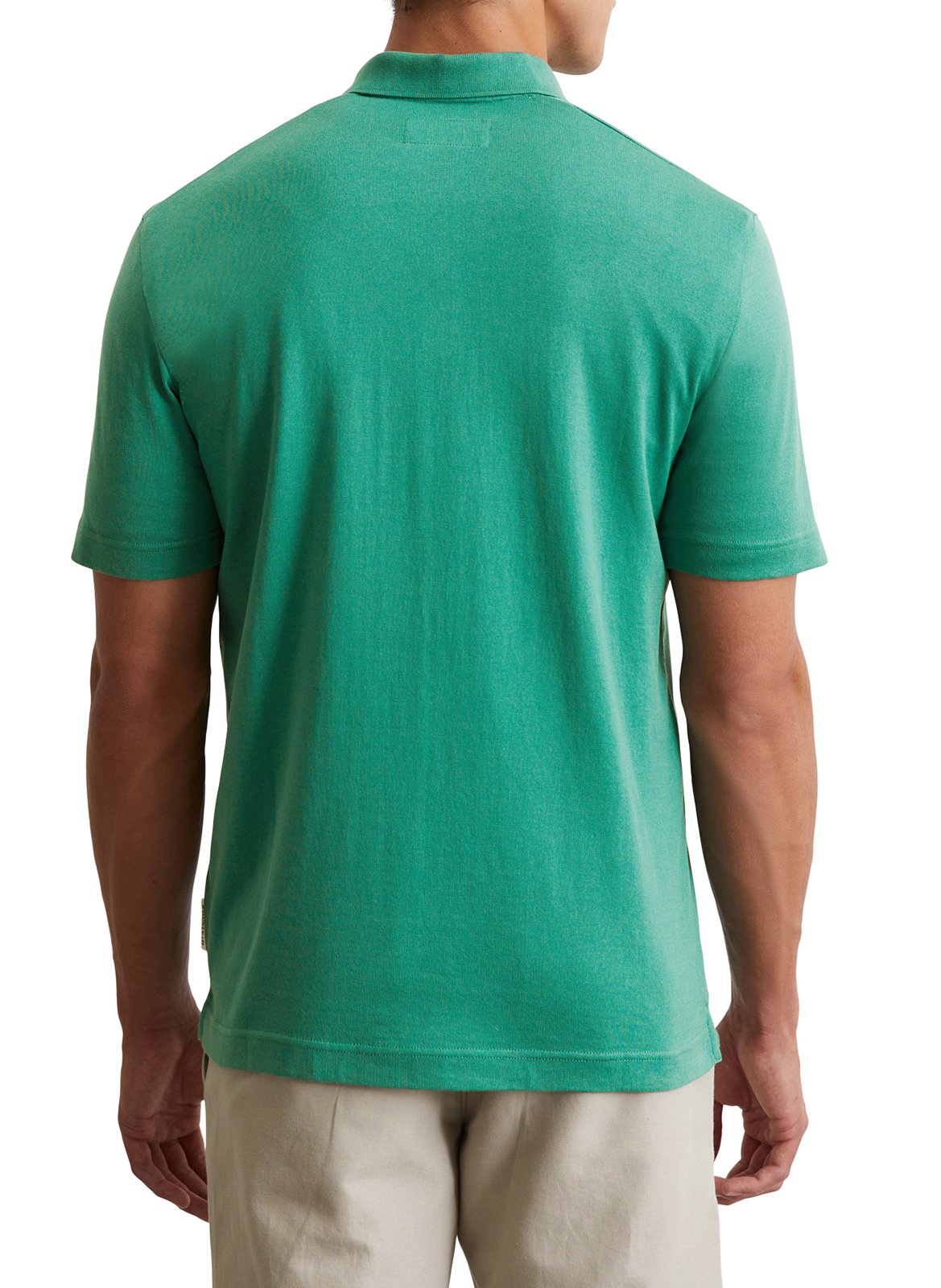 Katoenen top met polokraagje MARC O'POLO Groen