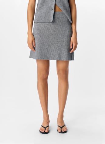 Jupe en laine grise, jupe longue en laine pour femme Jupe en laine grise, jupe longue en laine pour femme