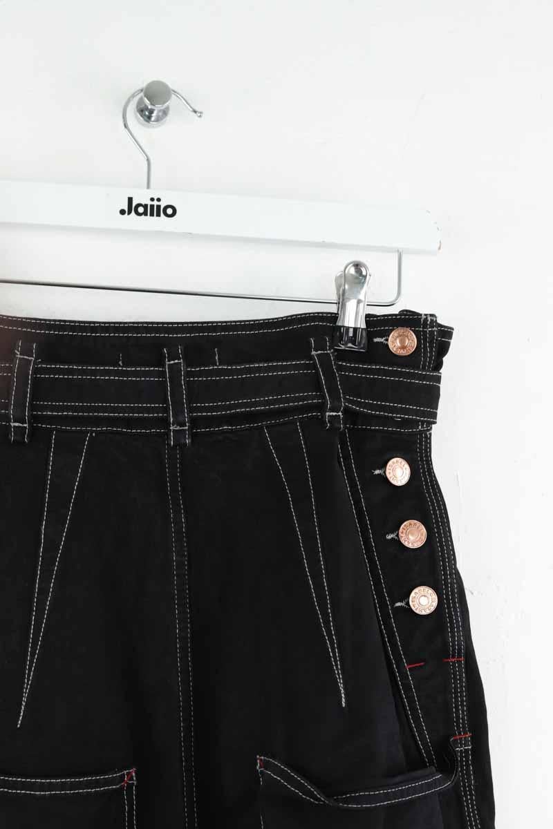 Slim-fit stretch cotton jeans with regular waist ISABEL MARANT - Seconde Main Black