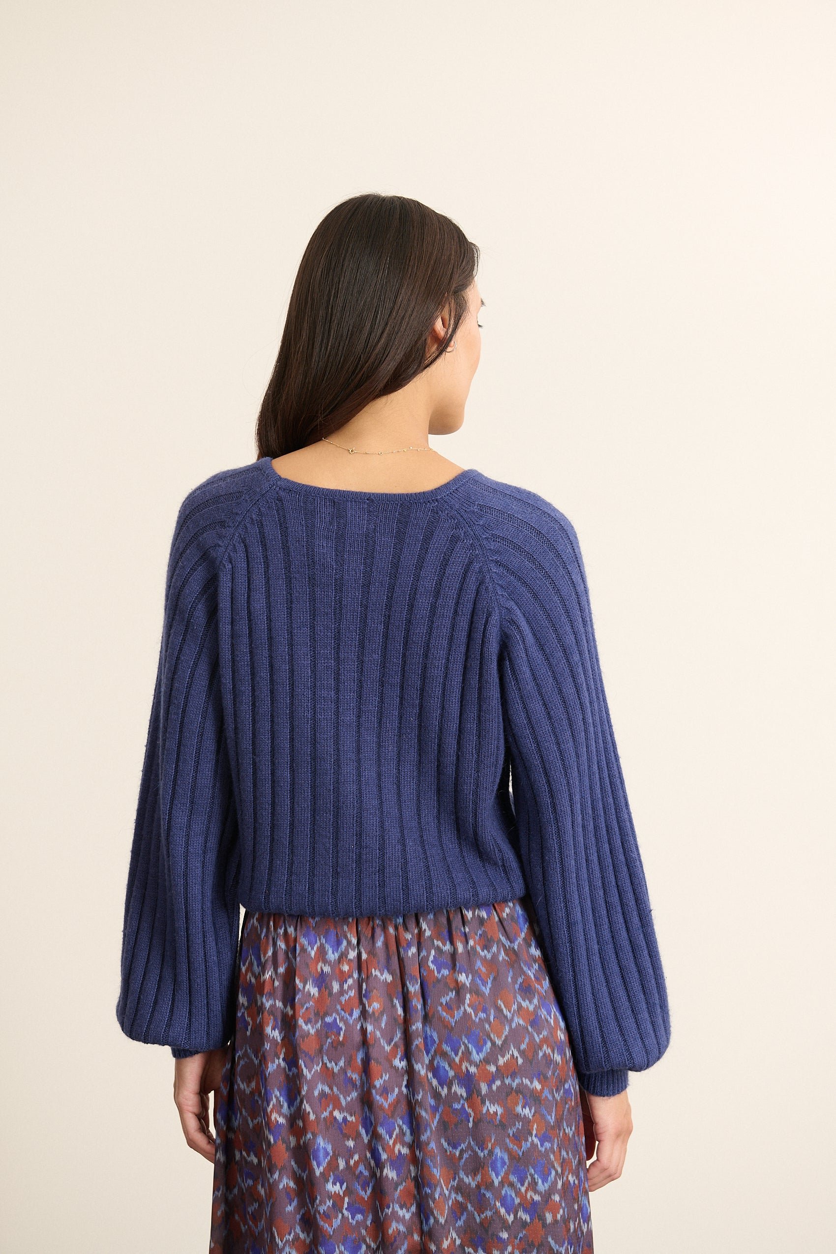Ribbed knit sweater GARANCE PARIS Blue