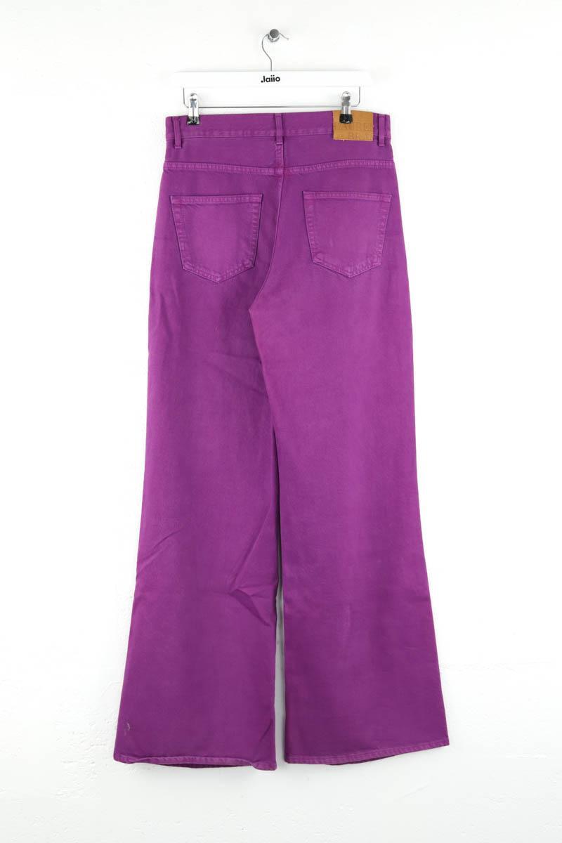 Straight cotton-blend pants LAURENCE BRAS - Seconde Main Purple