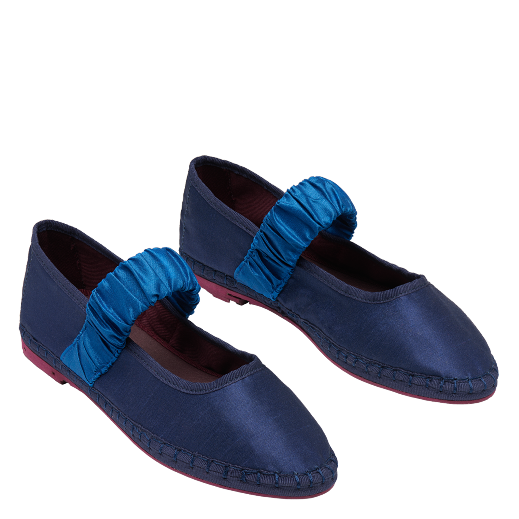 Cotton velvet ballet flats FLABELUS Blue