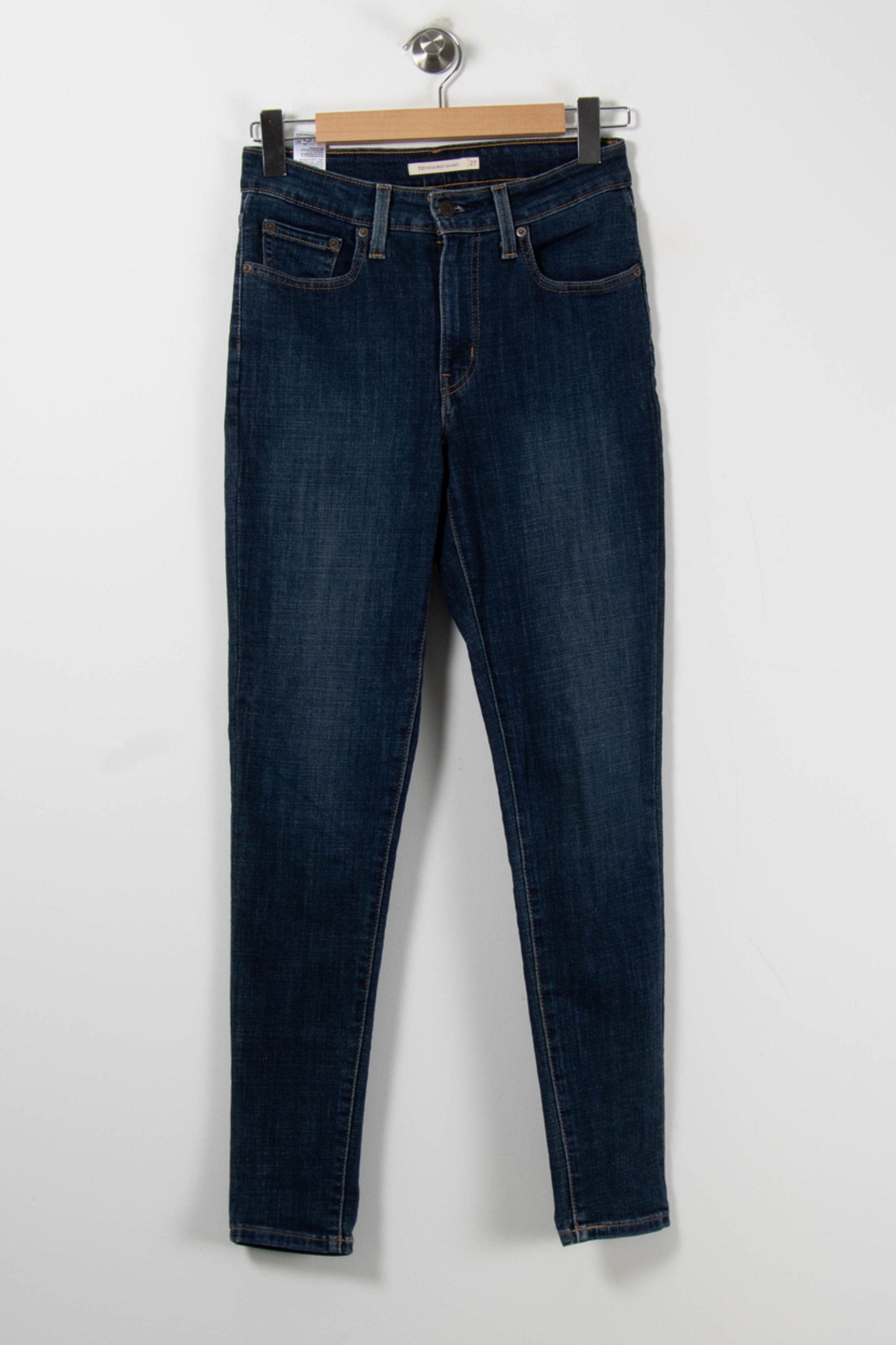 Cropped slim jeans with studs LEVI'S - Seconde main Blue