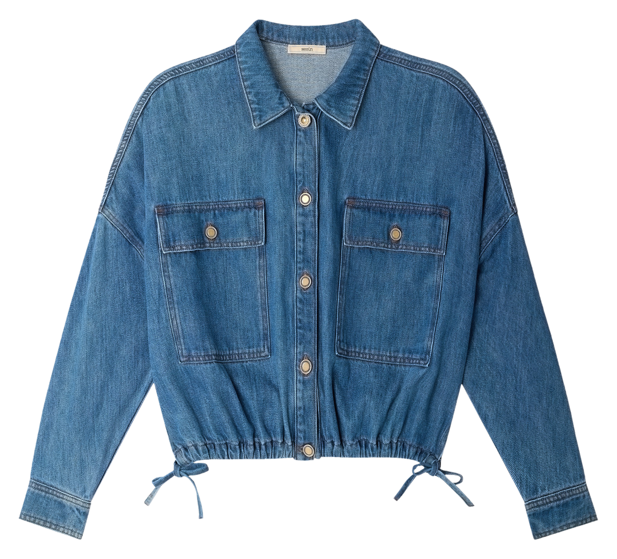Veste col classique en coton SESSUN Bleu