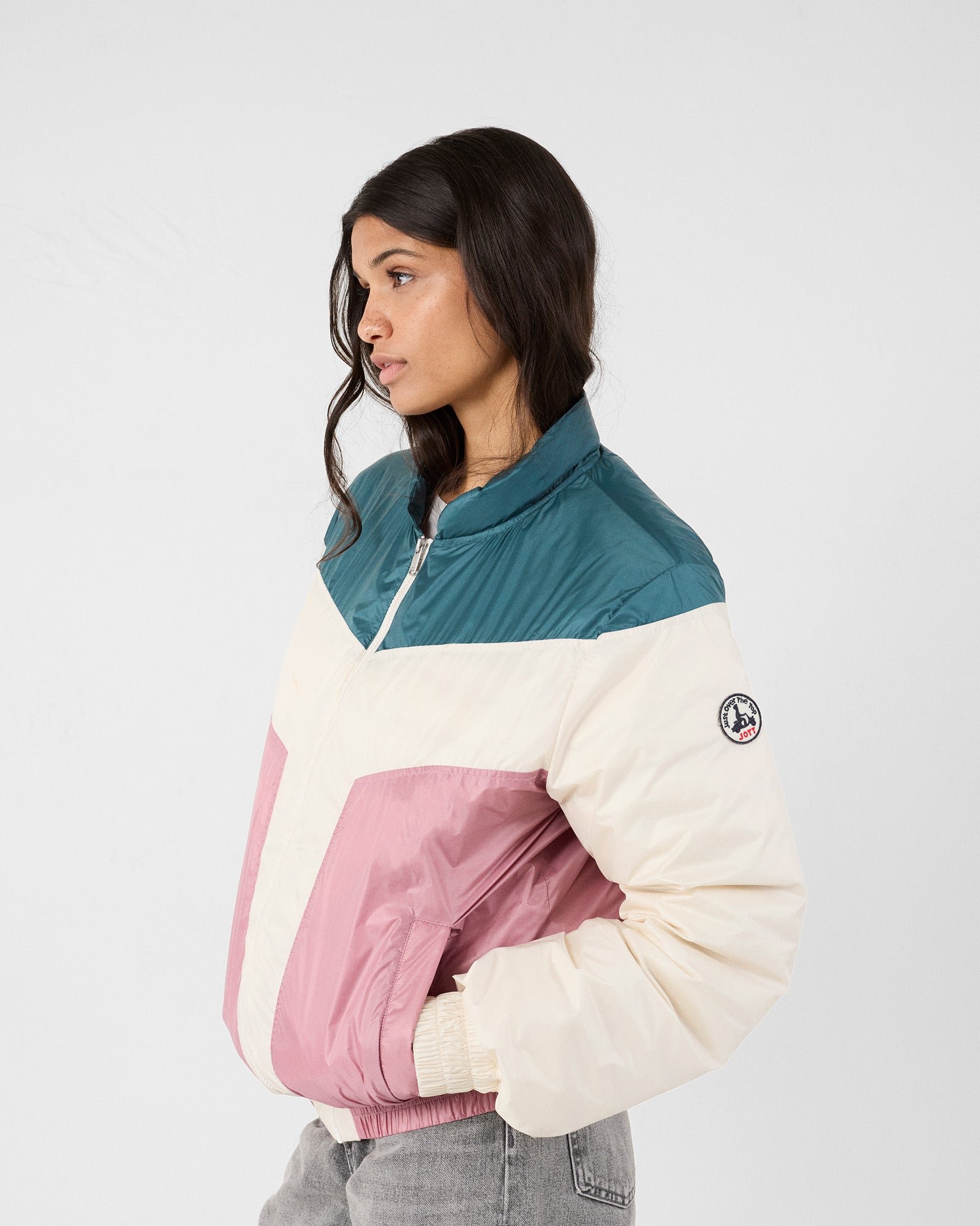 Puffer jacket in Marais/antique rose spirit Joan JOTT Green