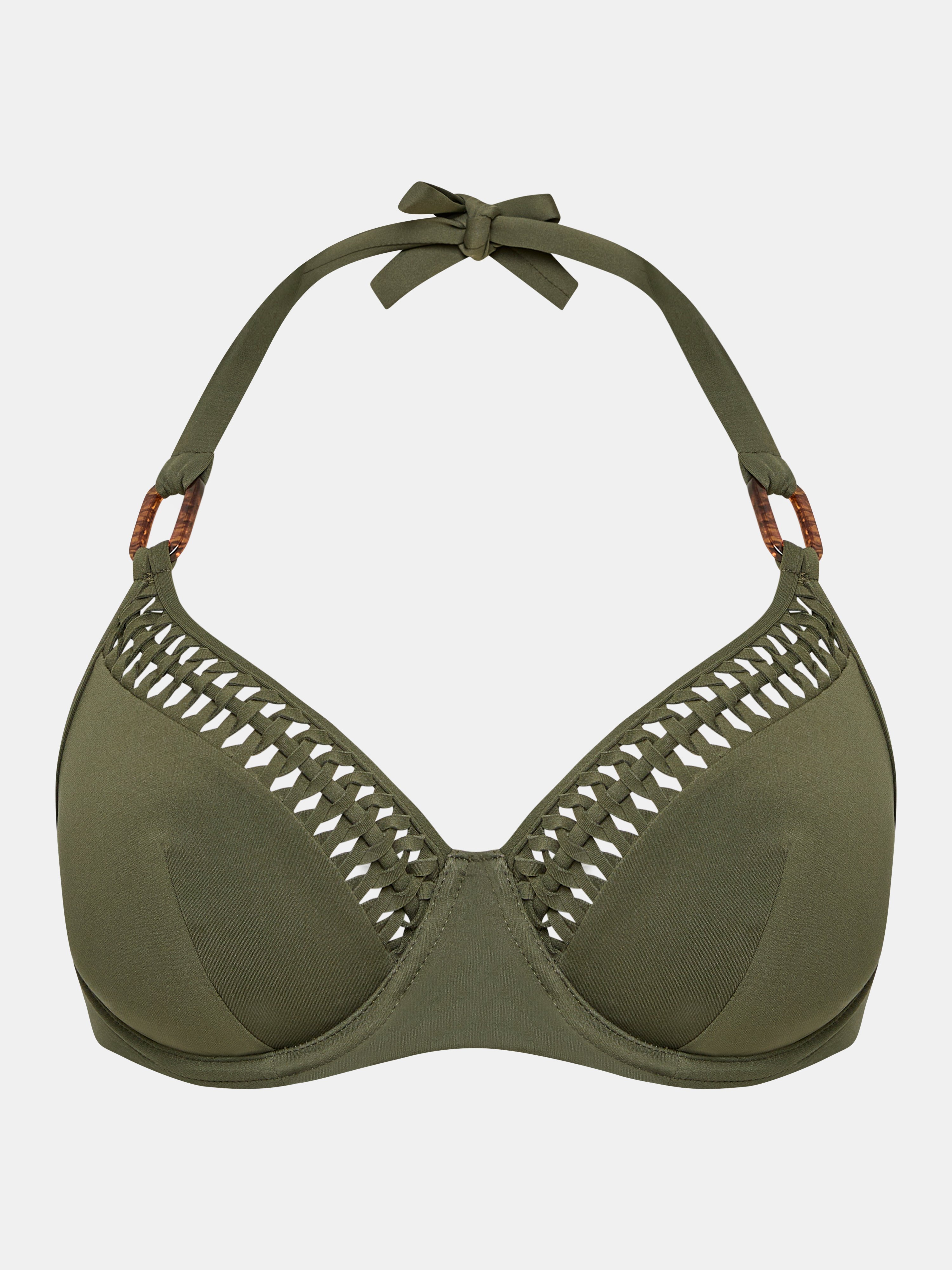 Push-up bikini top CHANTELLE Green