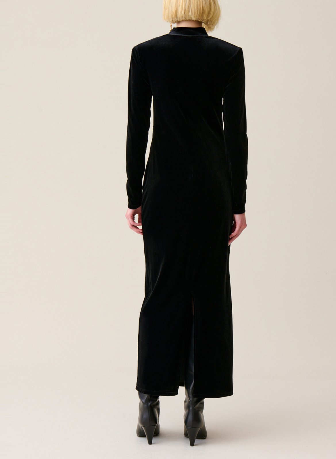 Robe midi en velours CLAUDIE PIERLOT Noir