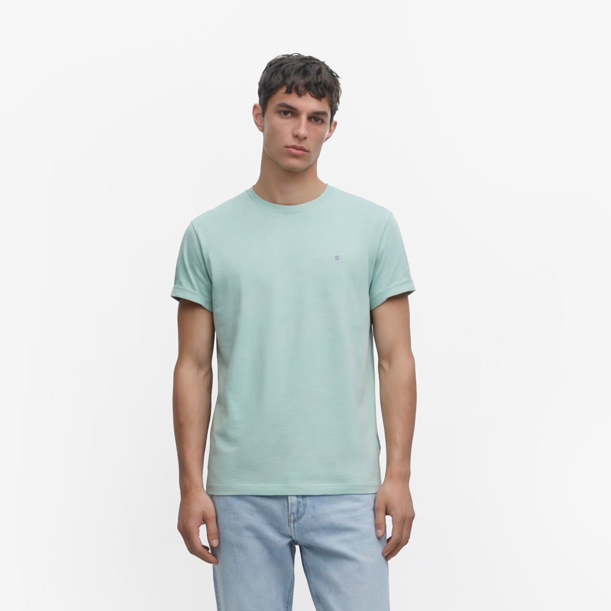 Round-neck cotton T-shirt SERGE BLANCO Blue