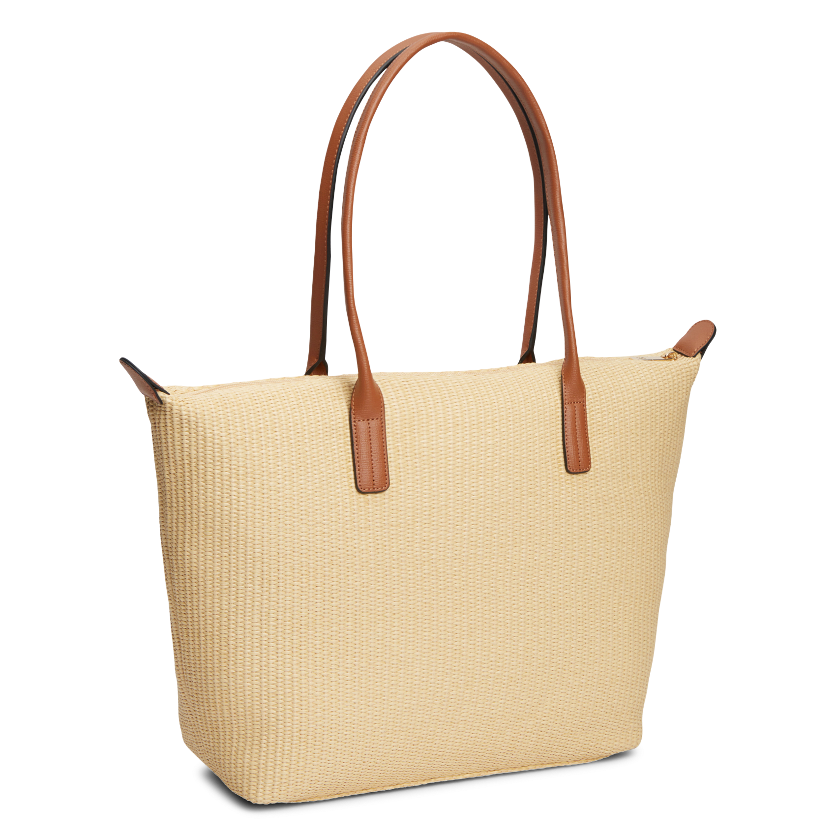 Geflochtene Schultertasche TOMMY HILFIGER Beige