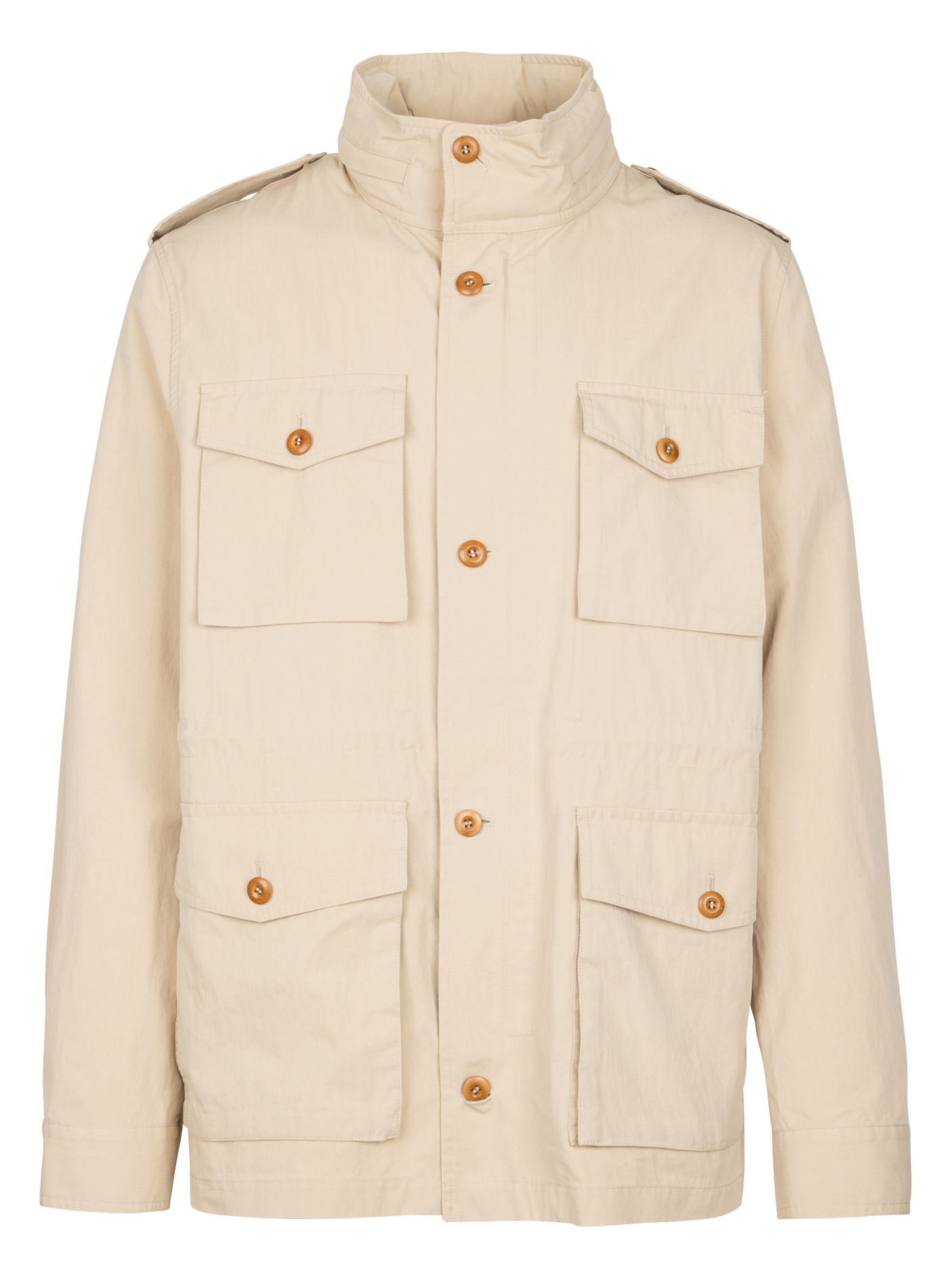 Straight-cut cotton-blend jacket with high neck GANT