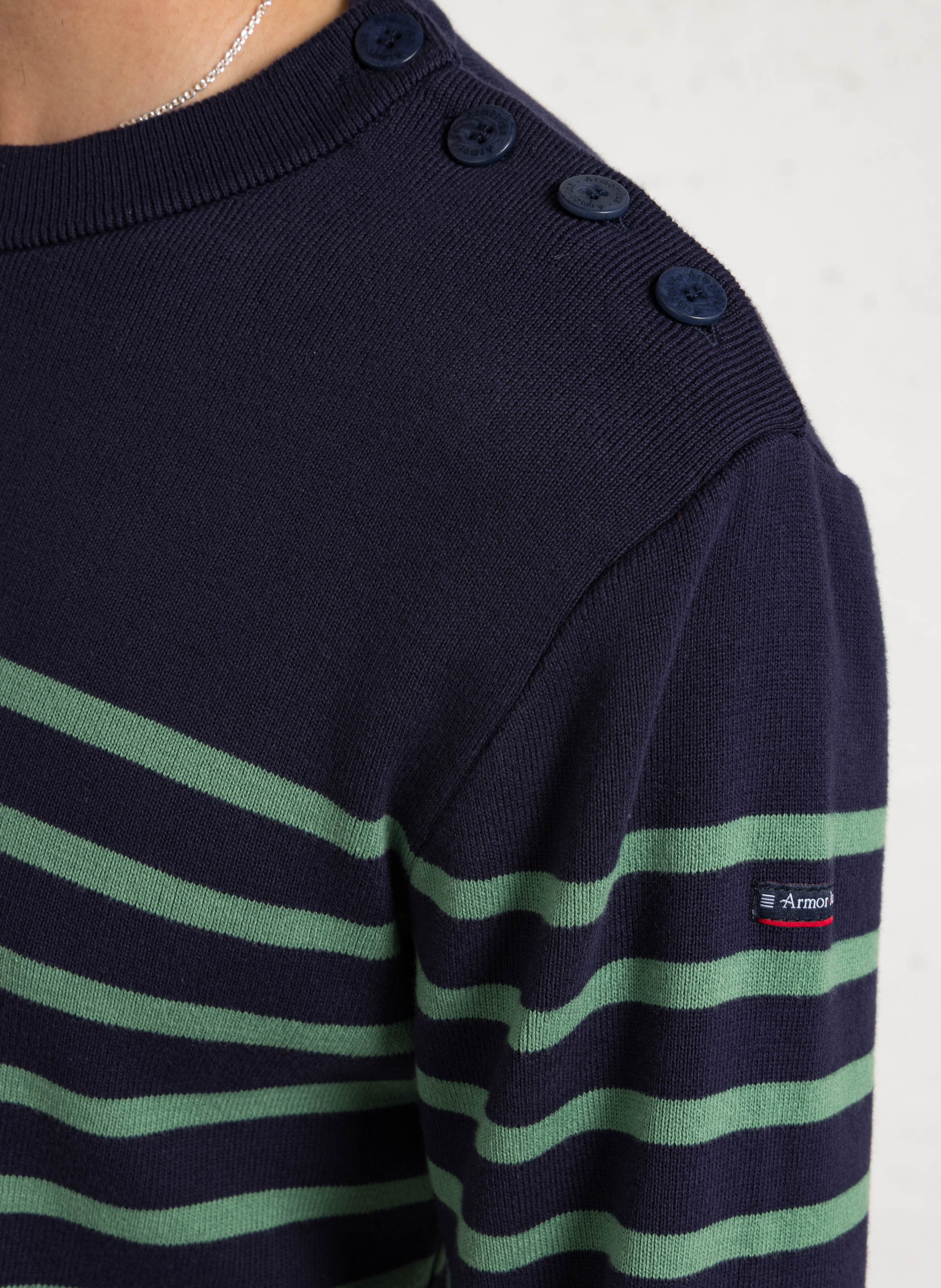 Matrosenpullover mit Rundhalsausschnitt Blau