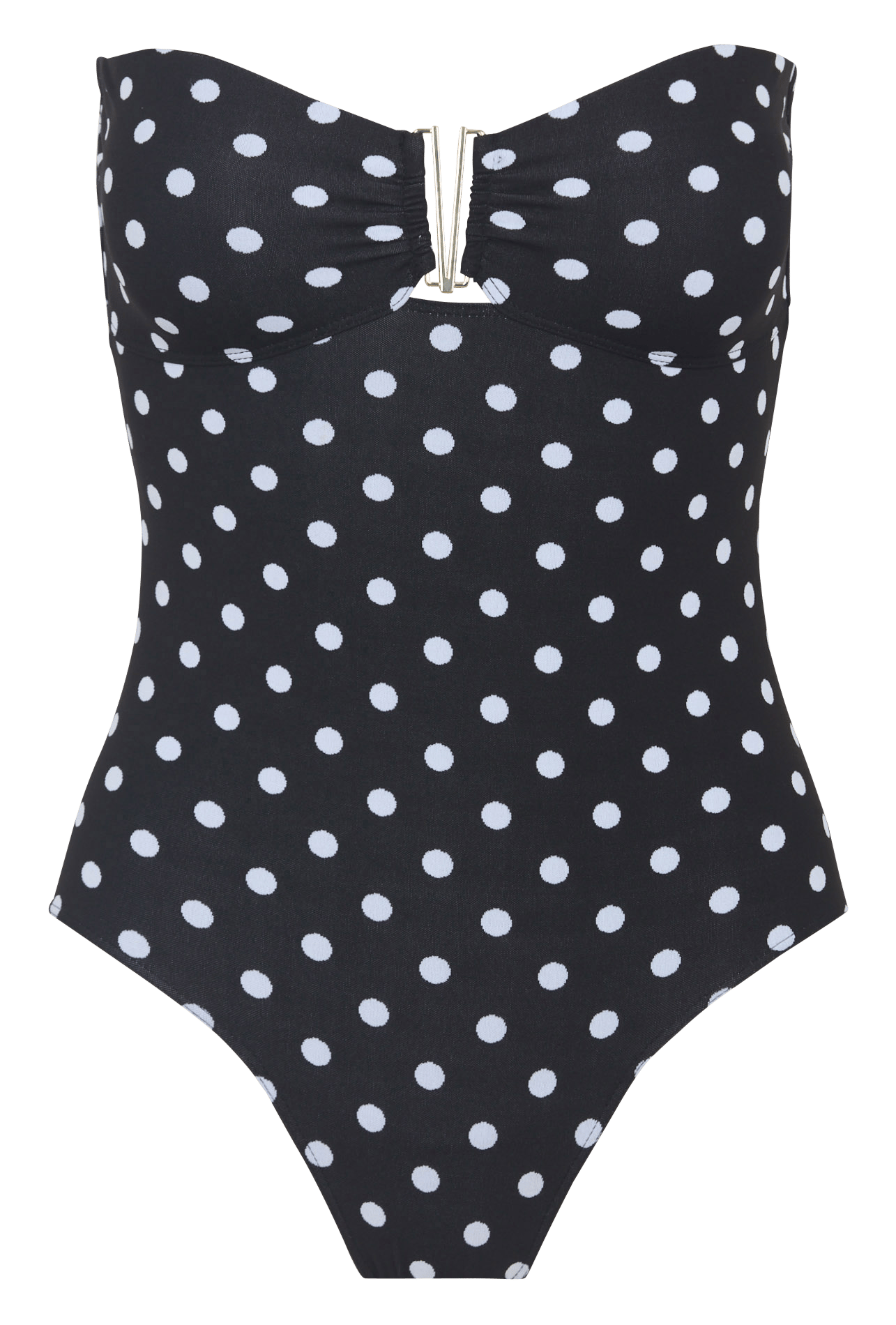 Maillot de bain 1 pièce à pois LA NOUVELLE Blanc