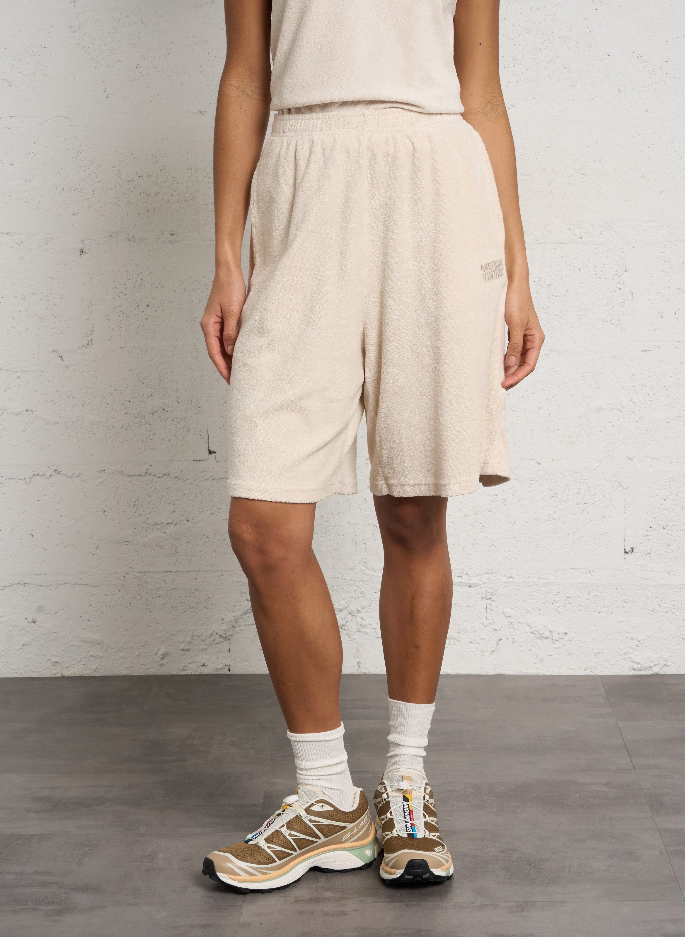 Gerader Rock aus Bio-Baumwolle und recycelter Baumwolle AMERICAN VINTAGE Beige