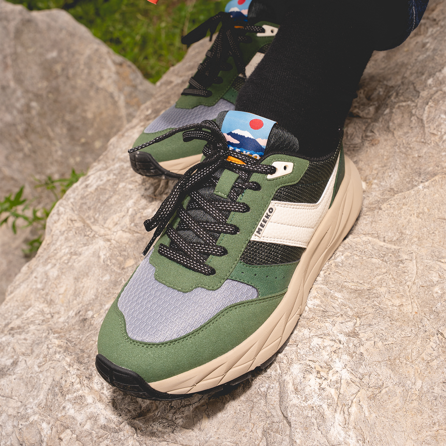 Baskets techniques et durables MEEKO Vert