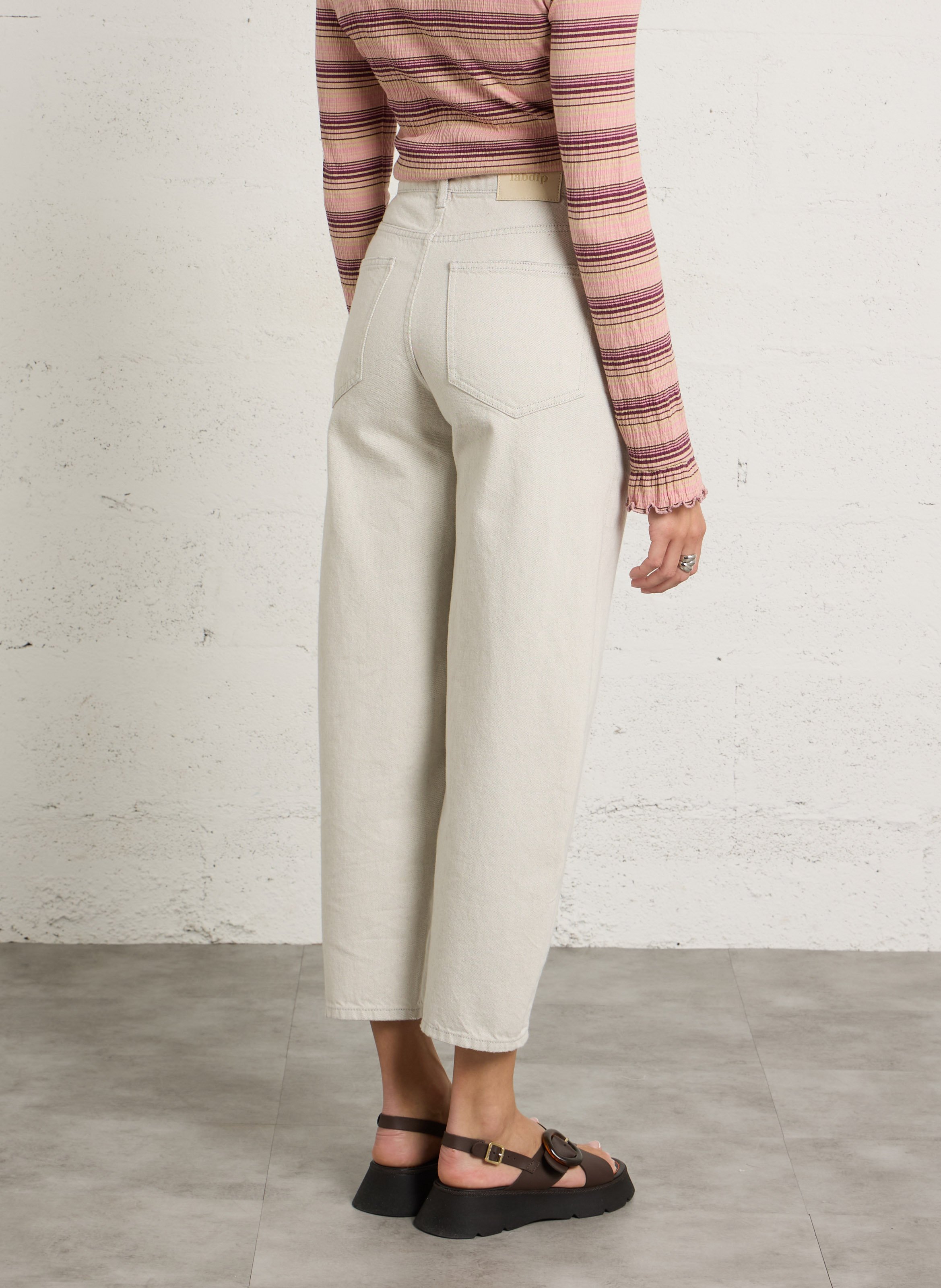 Jean ballon en cootn LAB DIP Beige