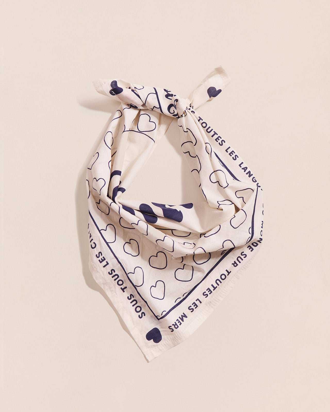 Bandana poème je t'aime mama EMOI EMOI Blanc