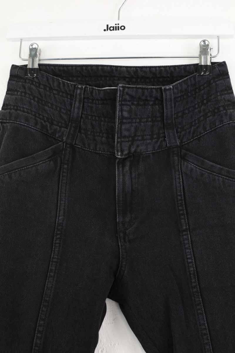 - Straight-leg jeans
- 5 pockets
- Straight cut
- Faded effect IRO - Seconde Main Black