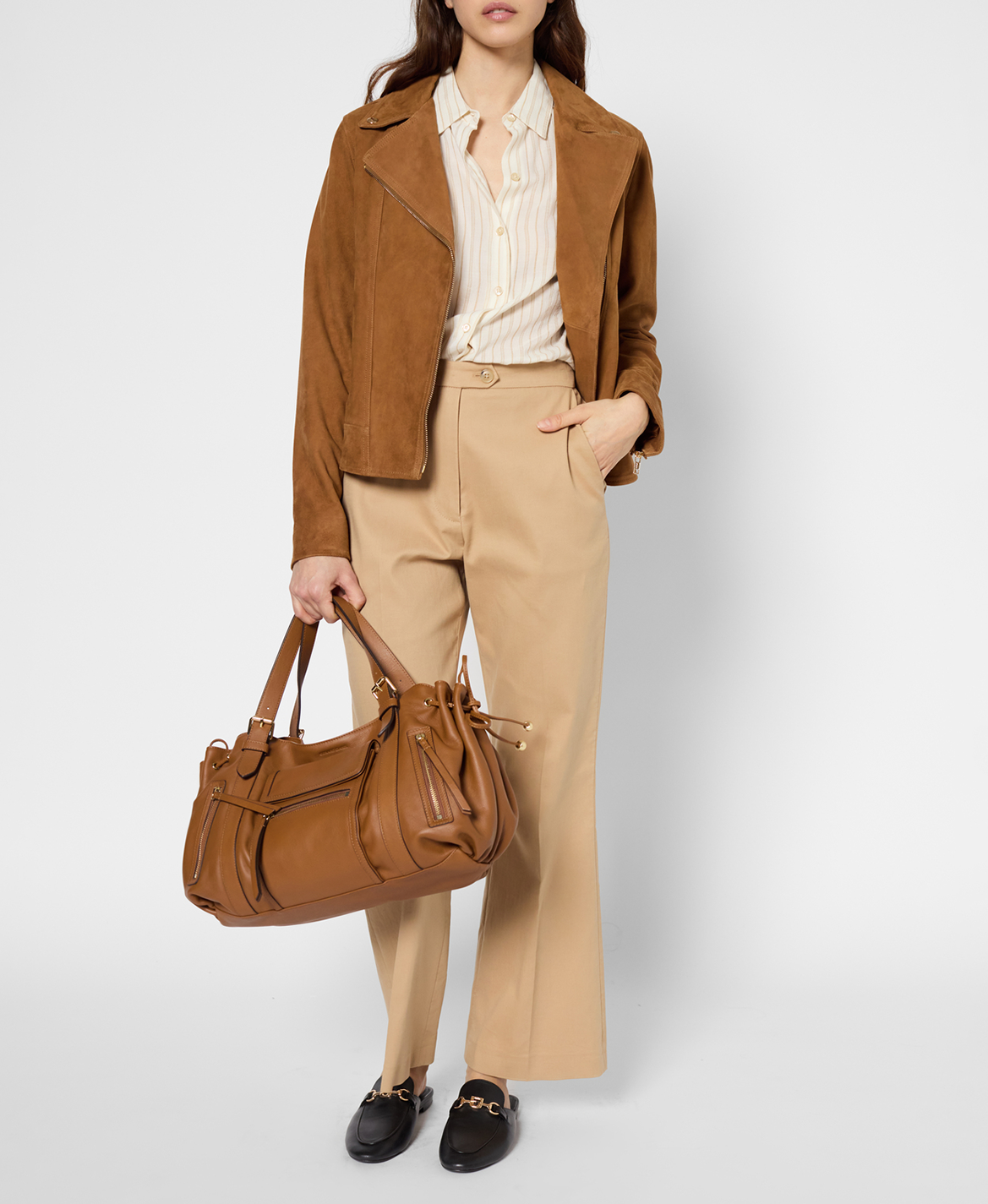 Sac porté main en cuir grainé GERARD DAREL Marron