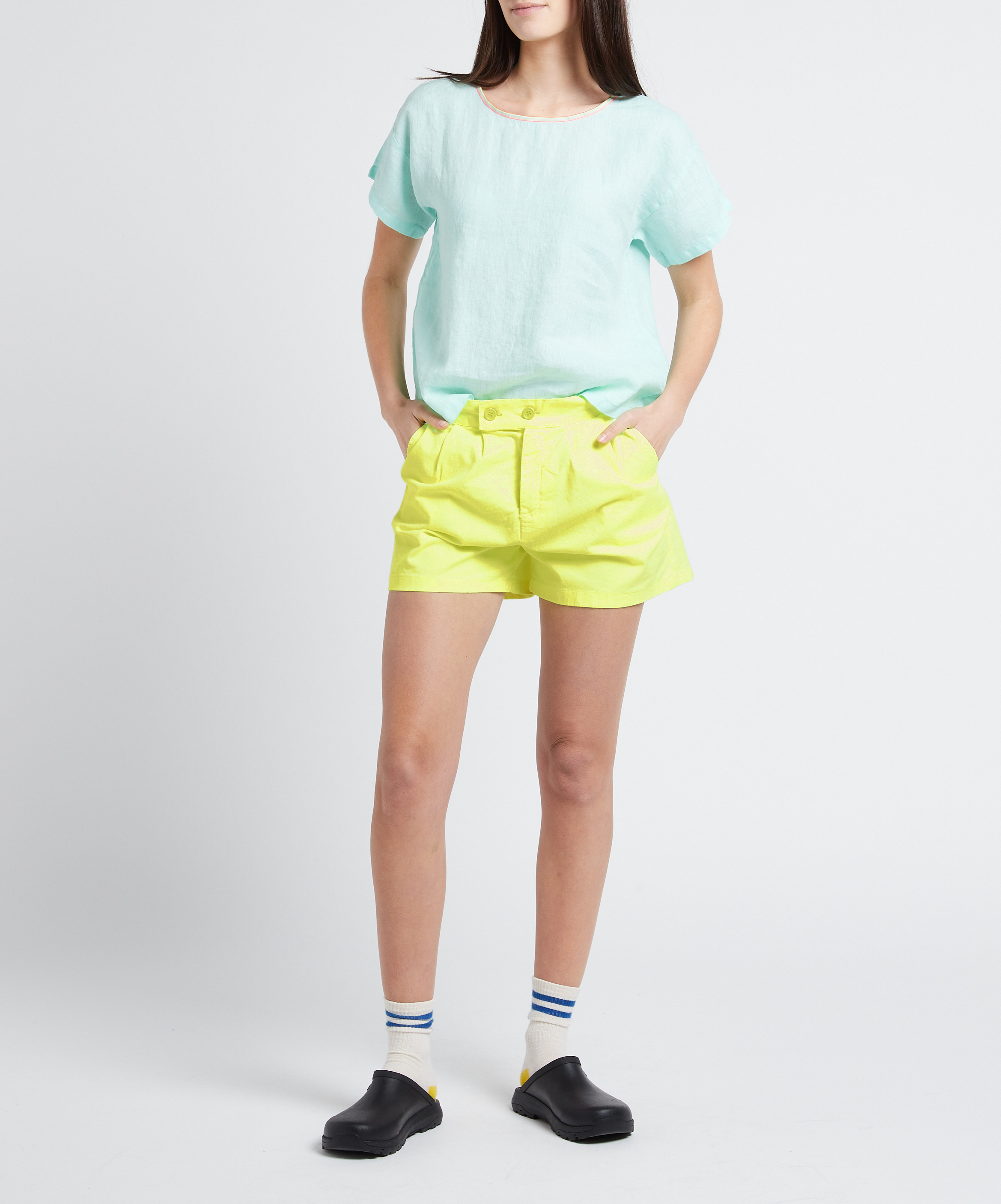 Straight-leg cotton shorts DR BLOOM Multicolored