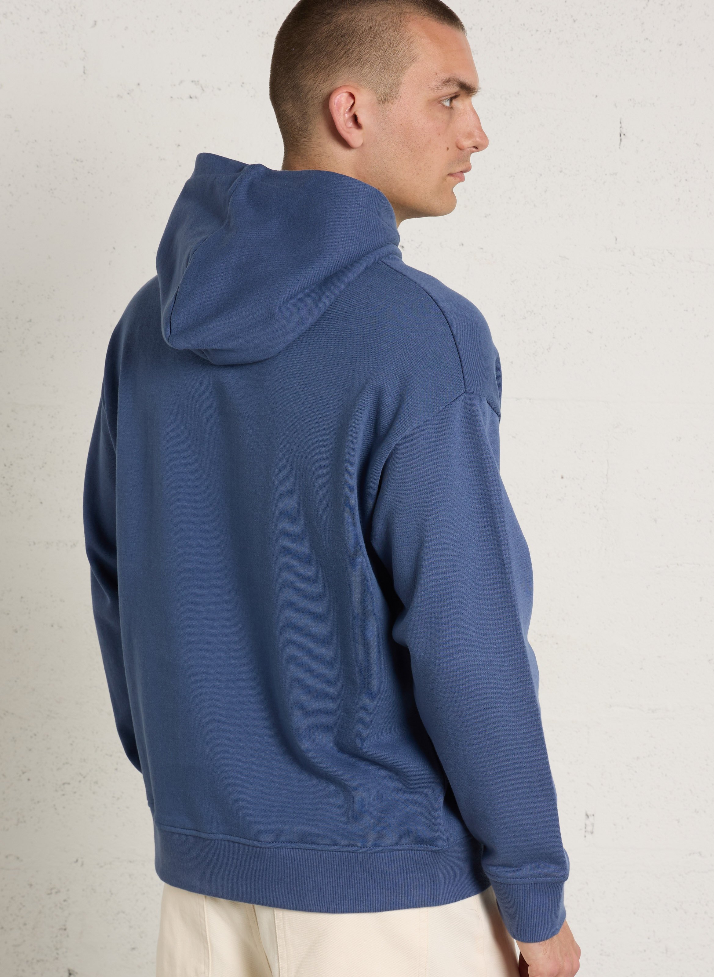 Rechte hoodie met geborduurd katoen PEPE JEANS Blauw